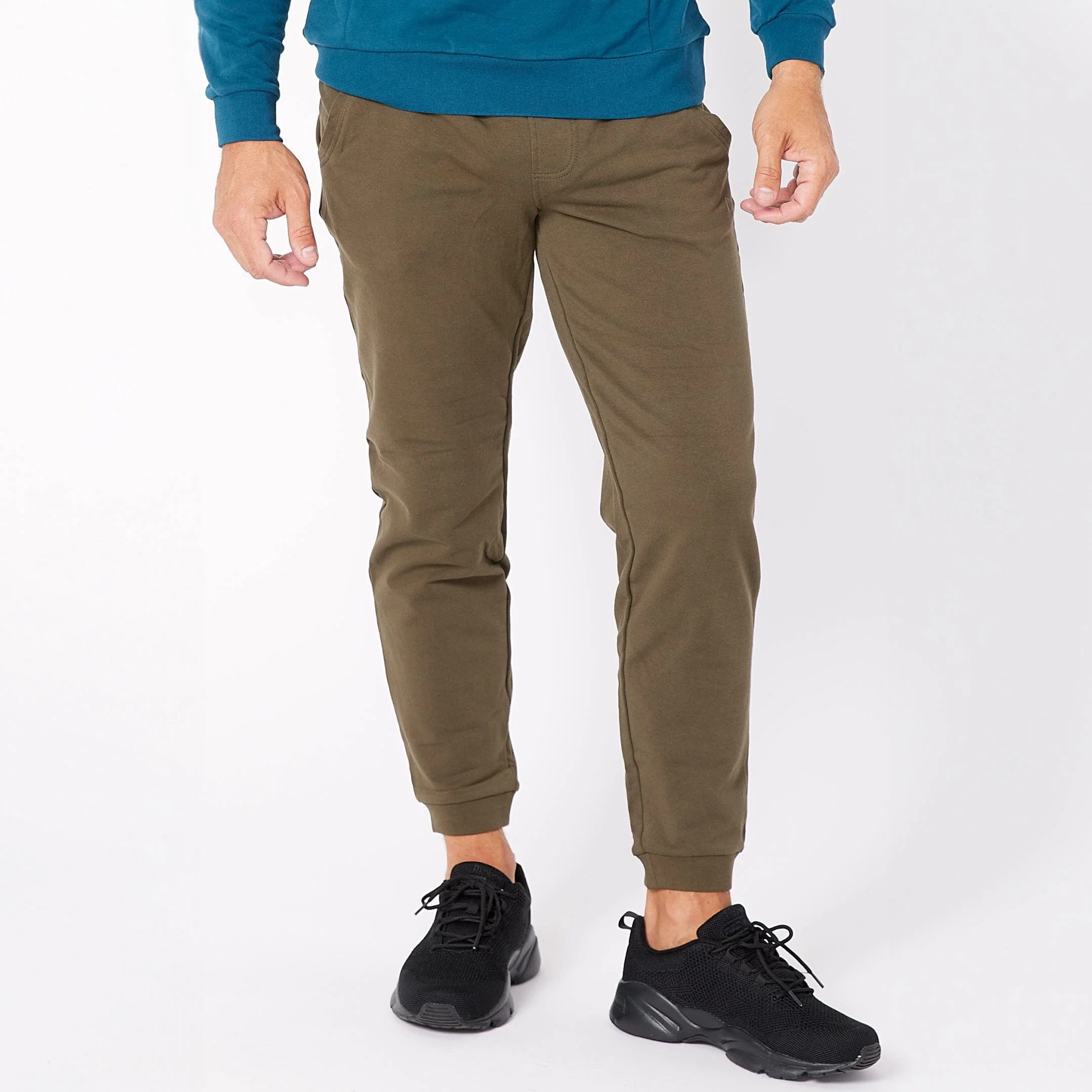 Army Green French Terry Jogger - Image 6