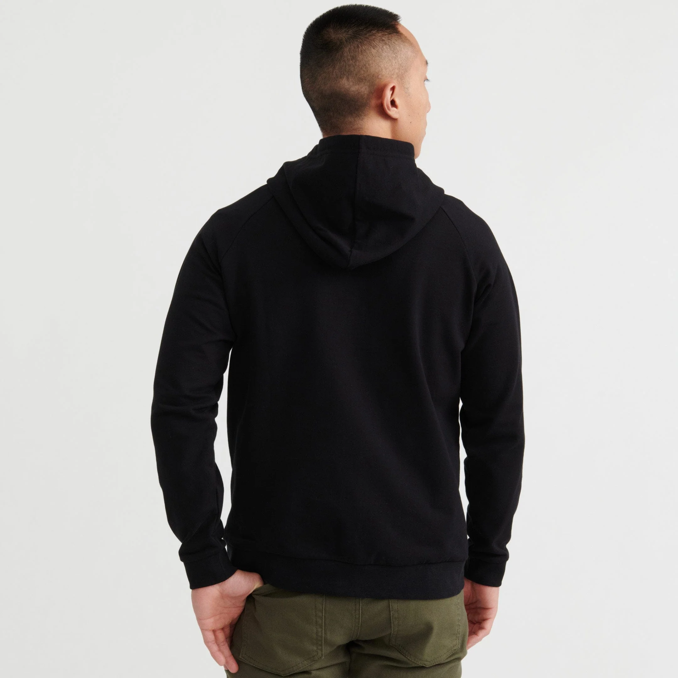 Black French Terry Pullover Hoodie - Image 3