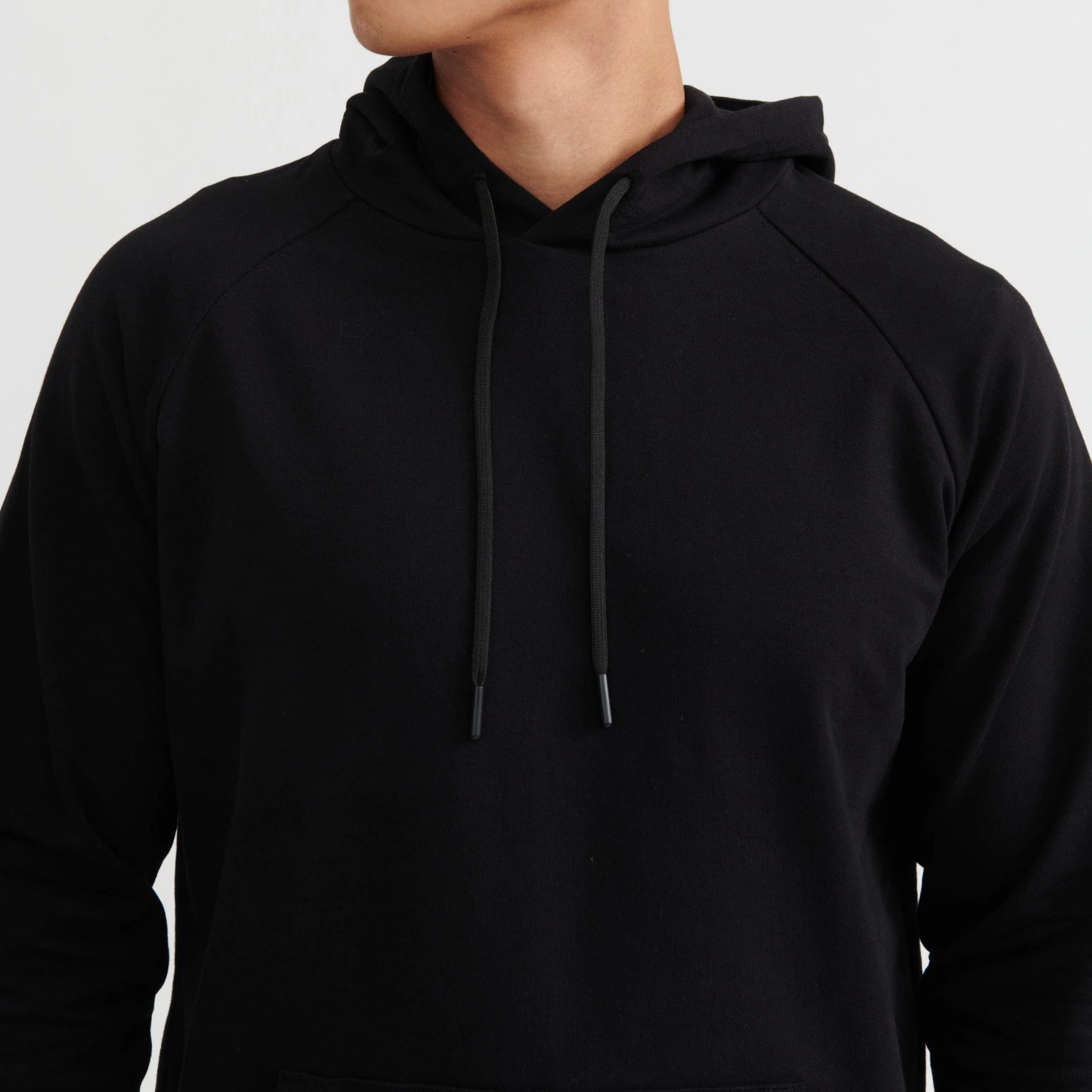 Black French Terry Pullover Hoodie - Image 4