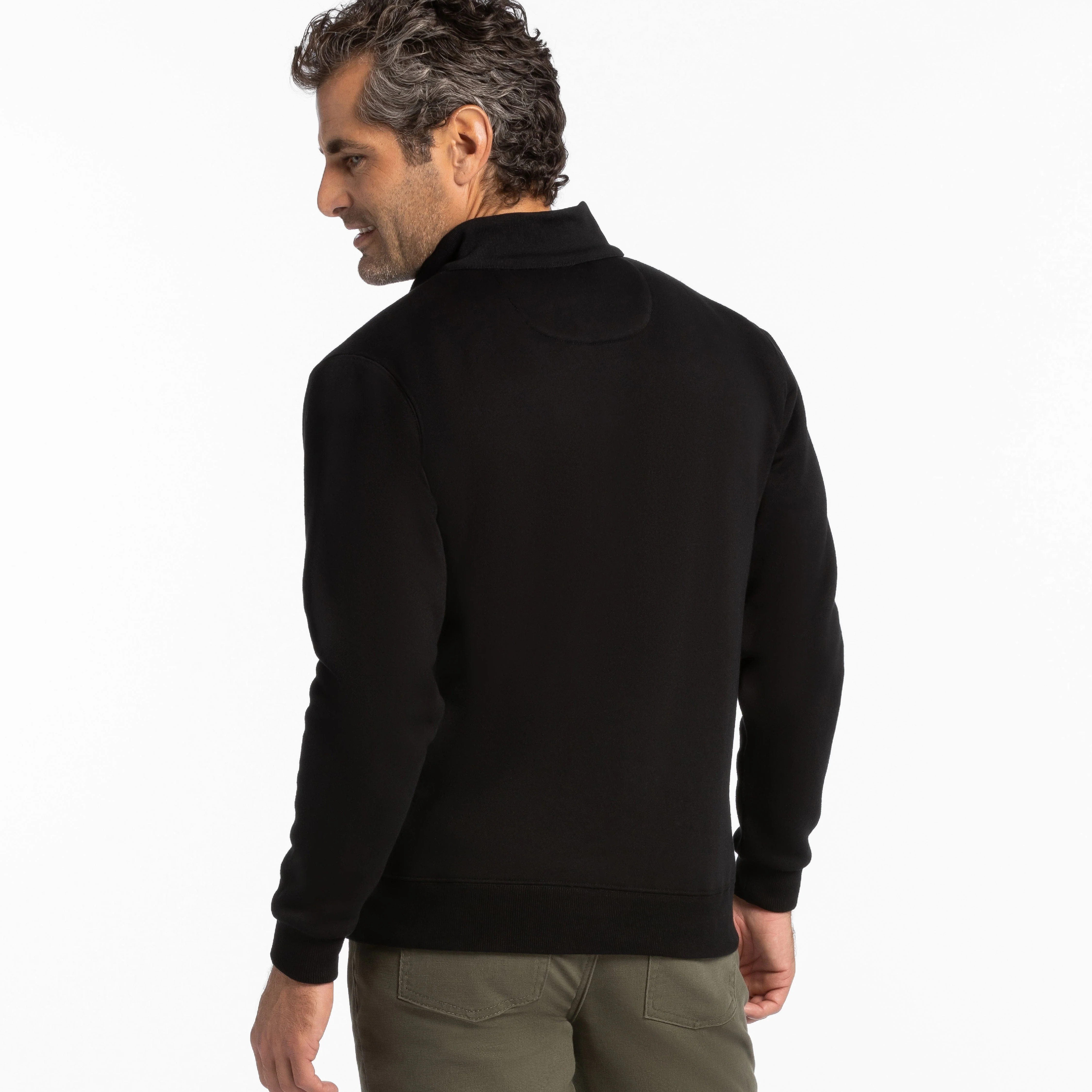 Black Quarter-Zip Sweatshirt - Image 3