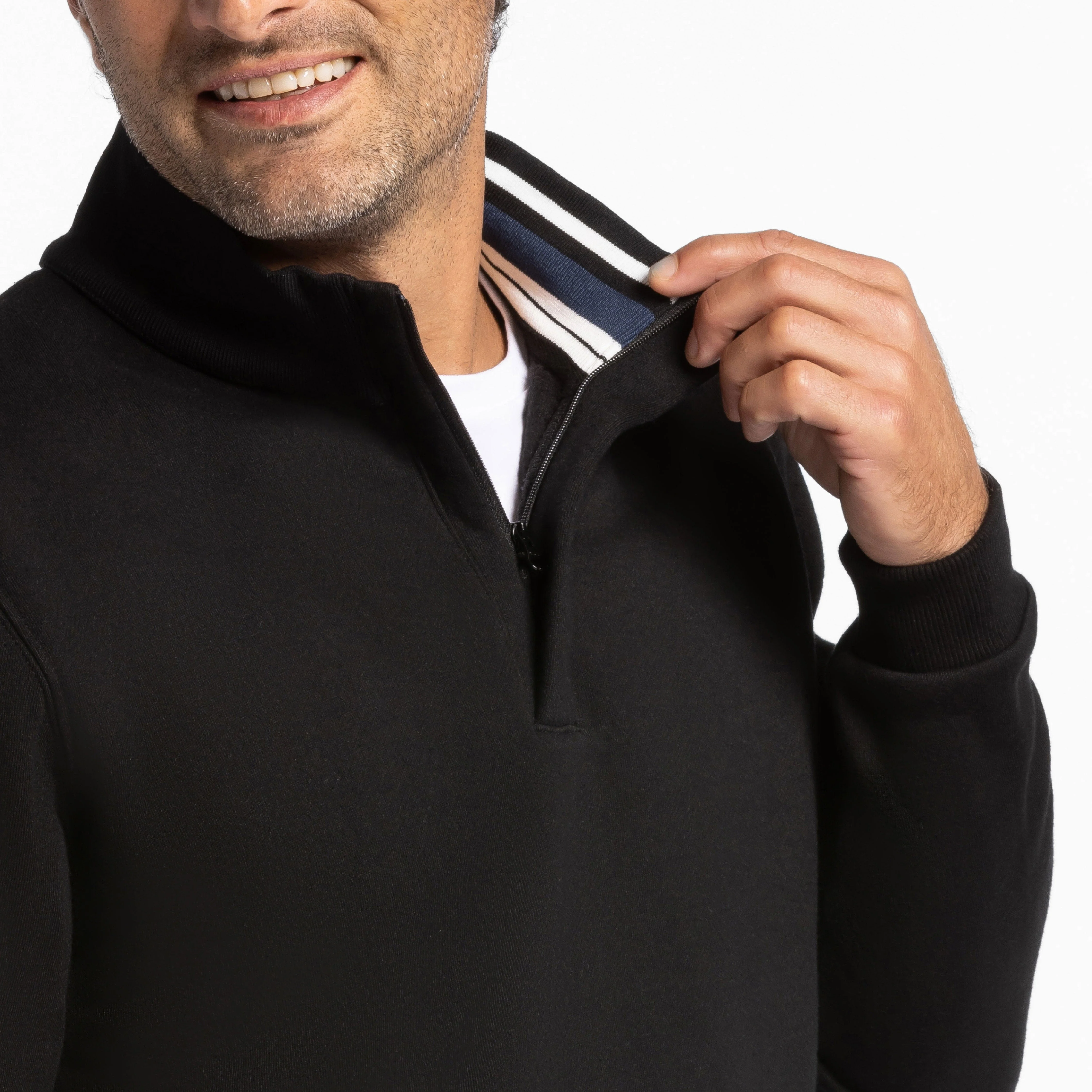 Black Quarter-Zip Sweatshirt - Image 4