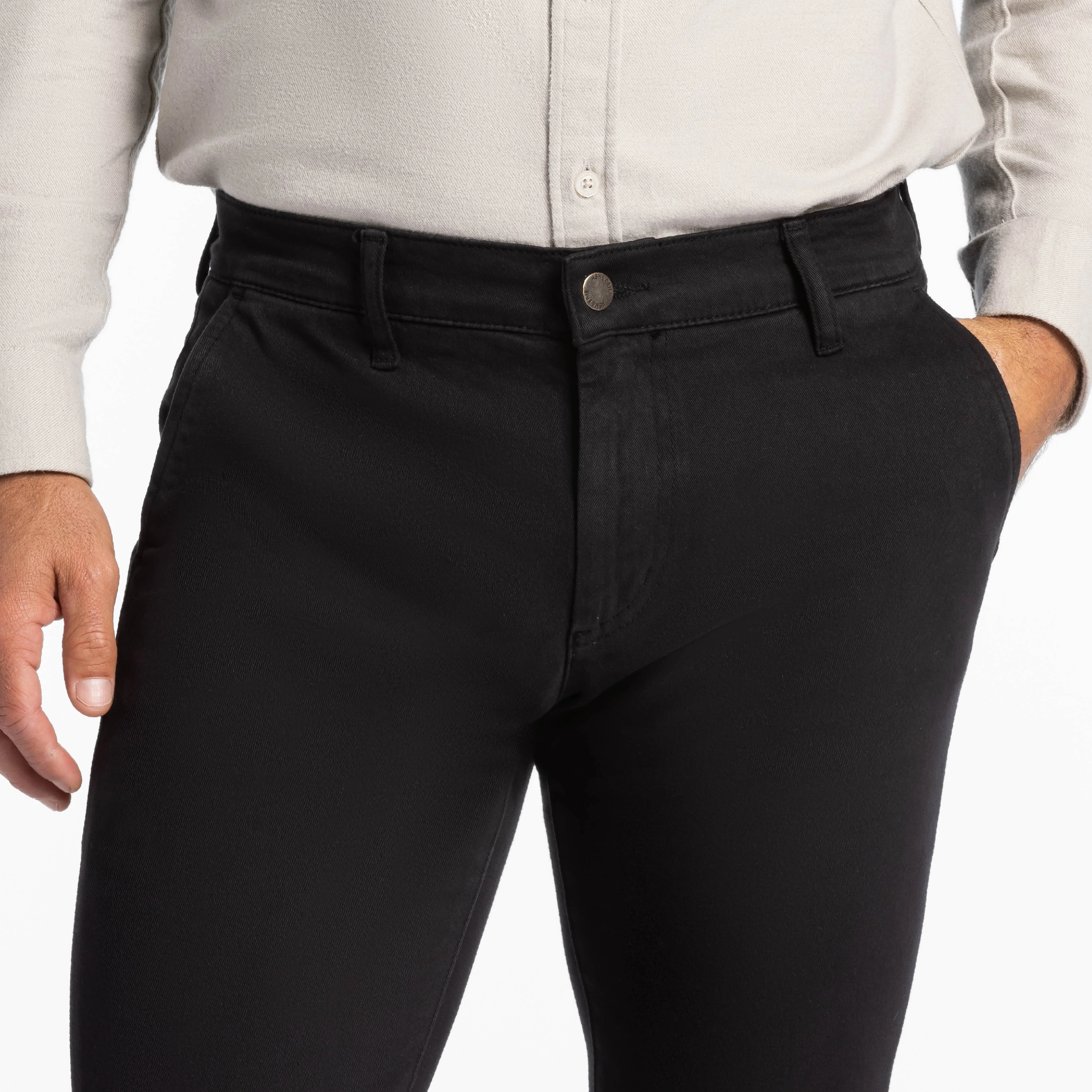 Black Washed Stretch Chino - Image 4