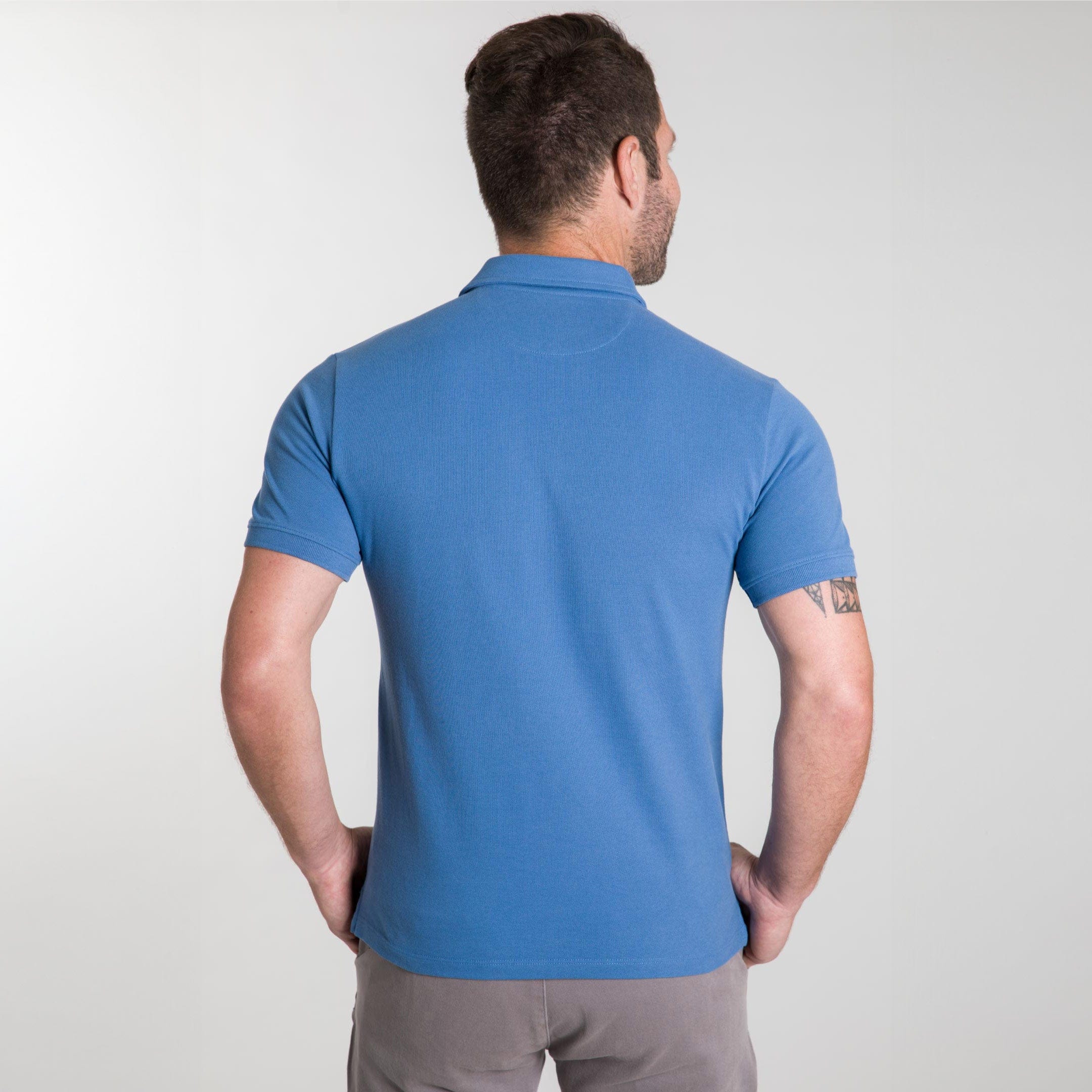 Blue Pique Daily Polo - Image 3