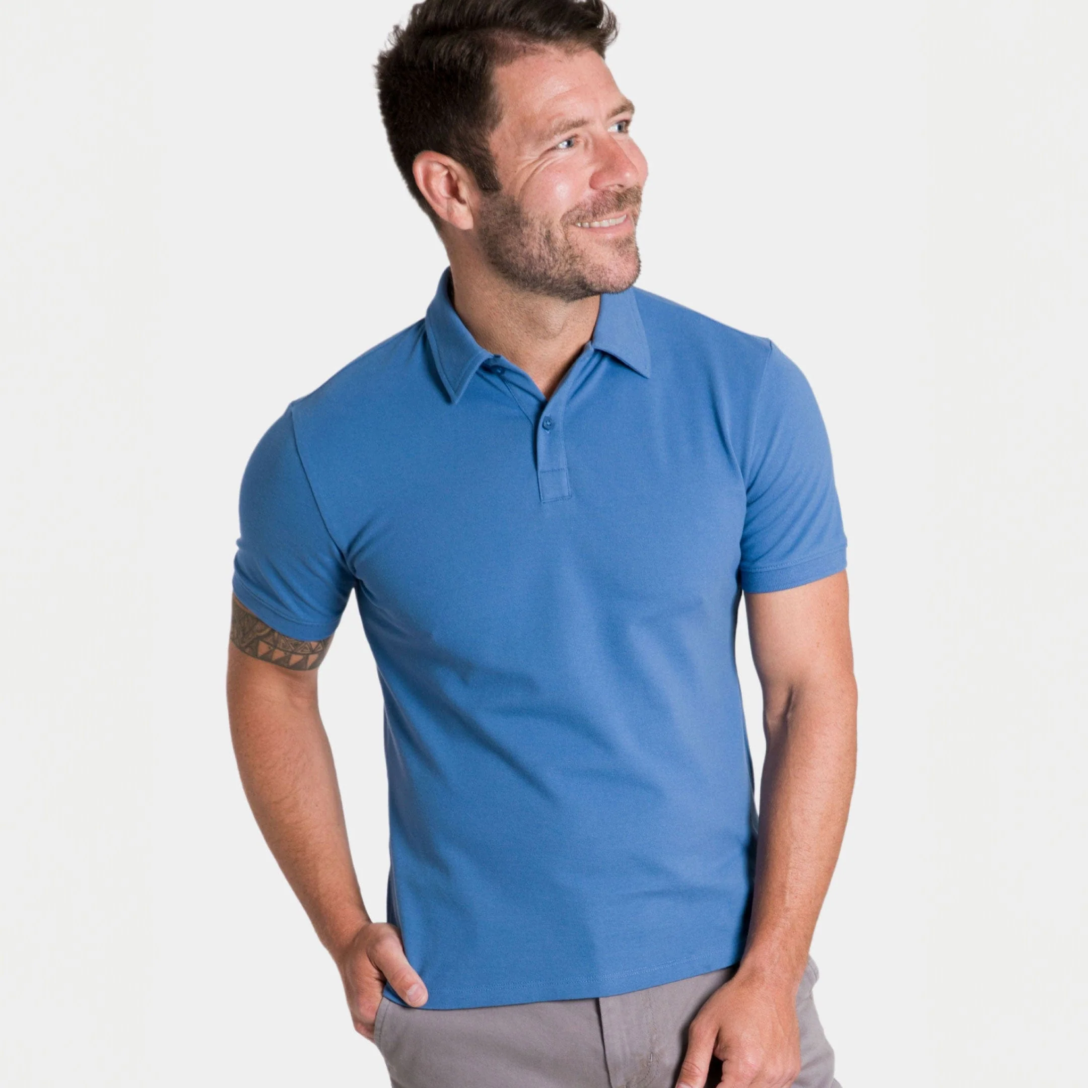 Blue Pique Daily Polo - Image 6