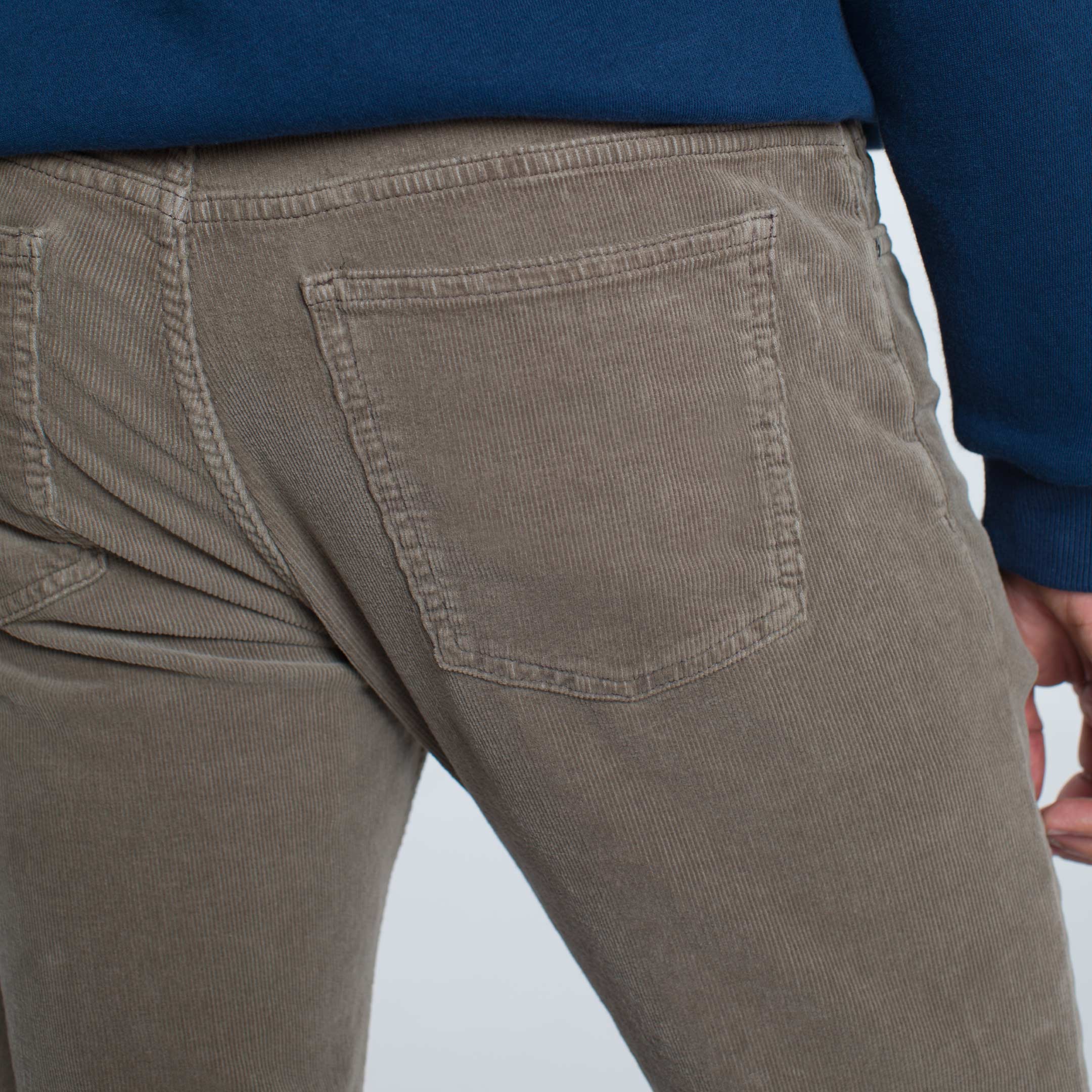 Brown Stretch Corduroy Pant - Image 4