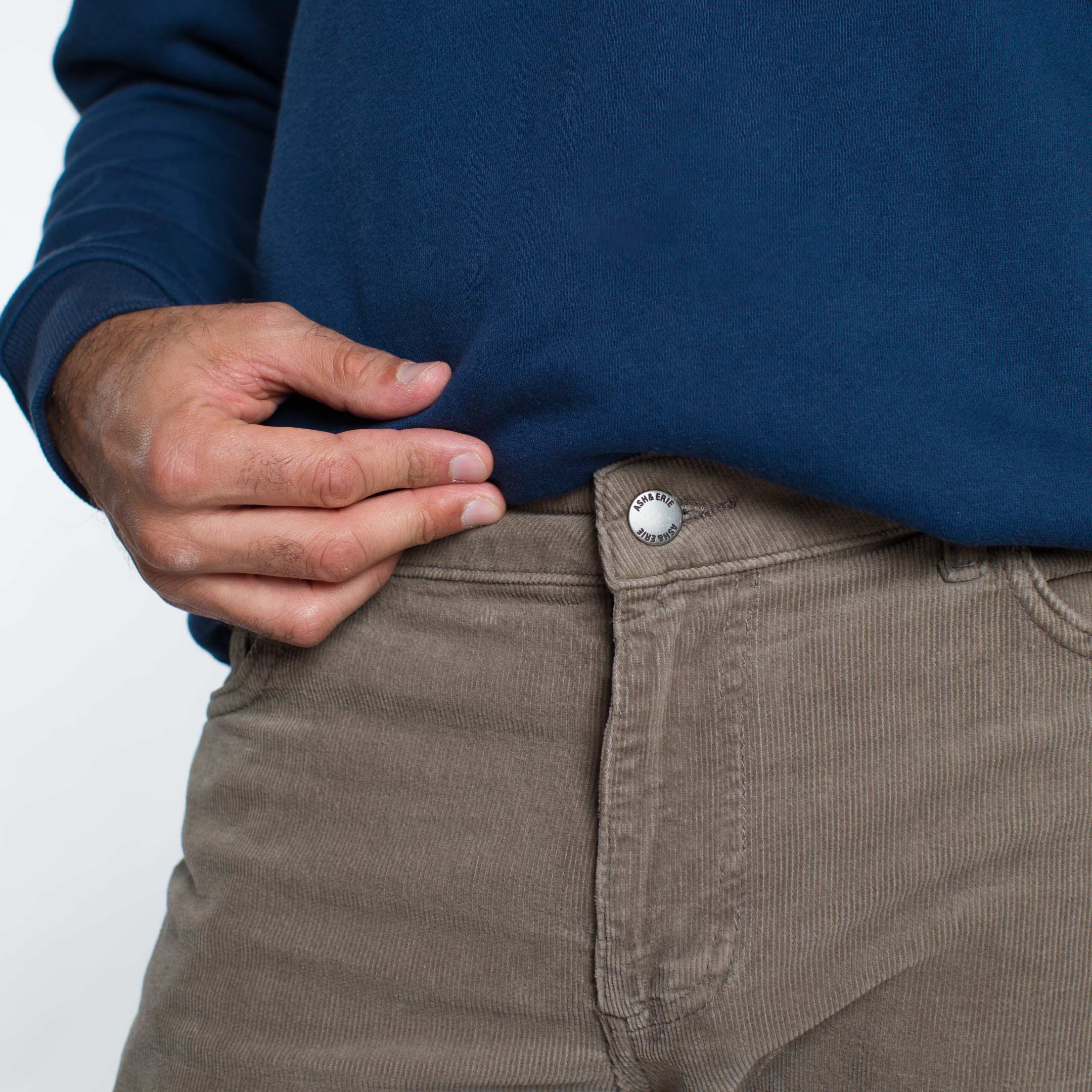 Brown Stretch Corduroy Pant - Image 5