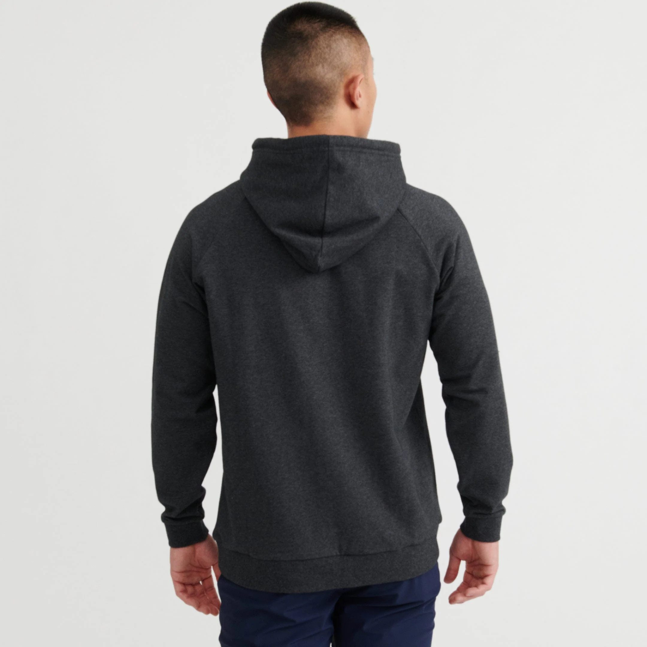 Charcoal French Terry Pullover Hoodie - Image 3