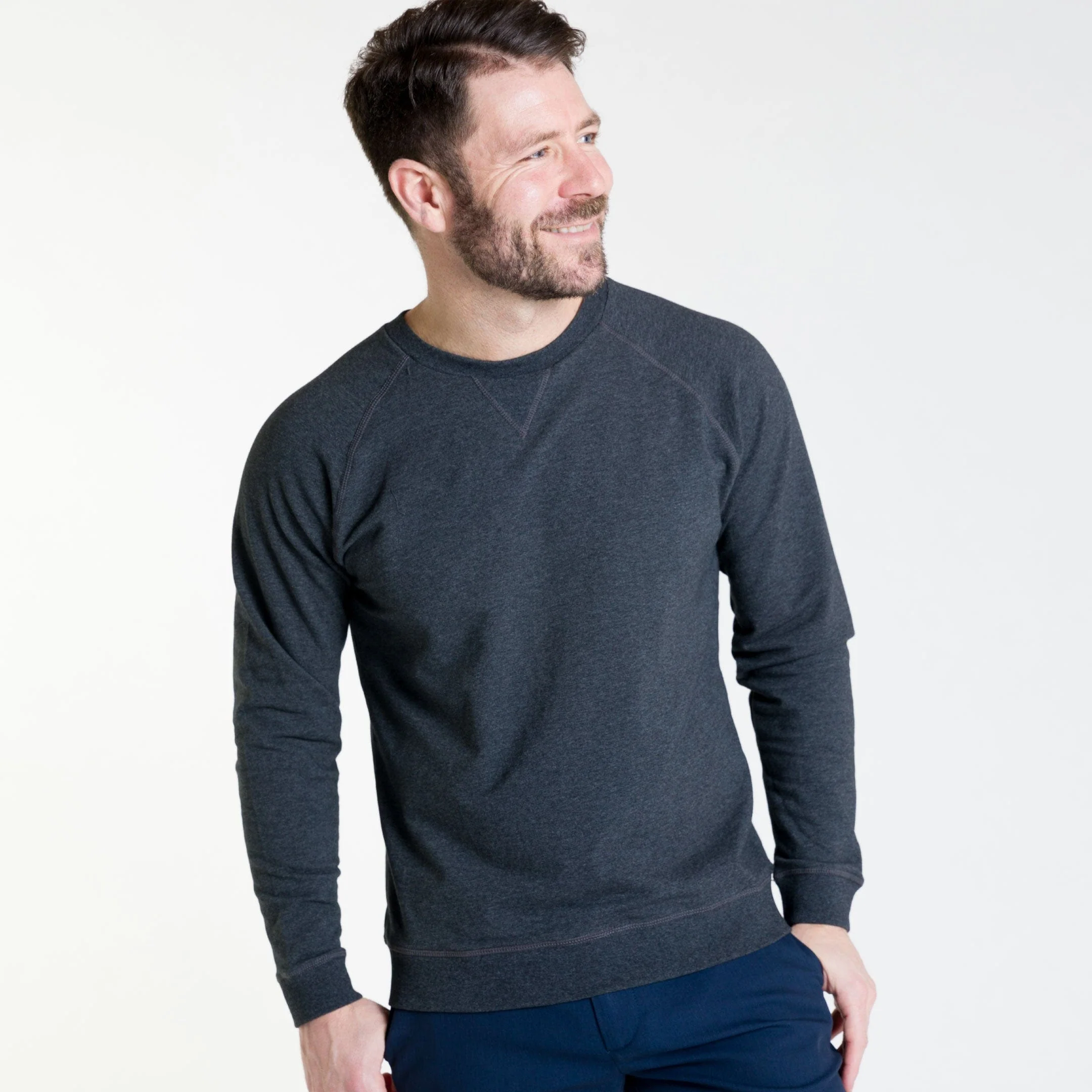 Charcoal French Terry Sweatshirt - Image 6