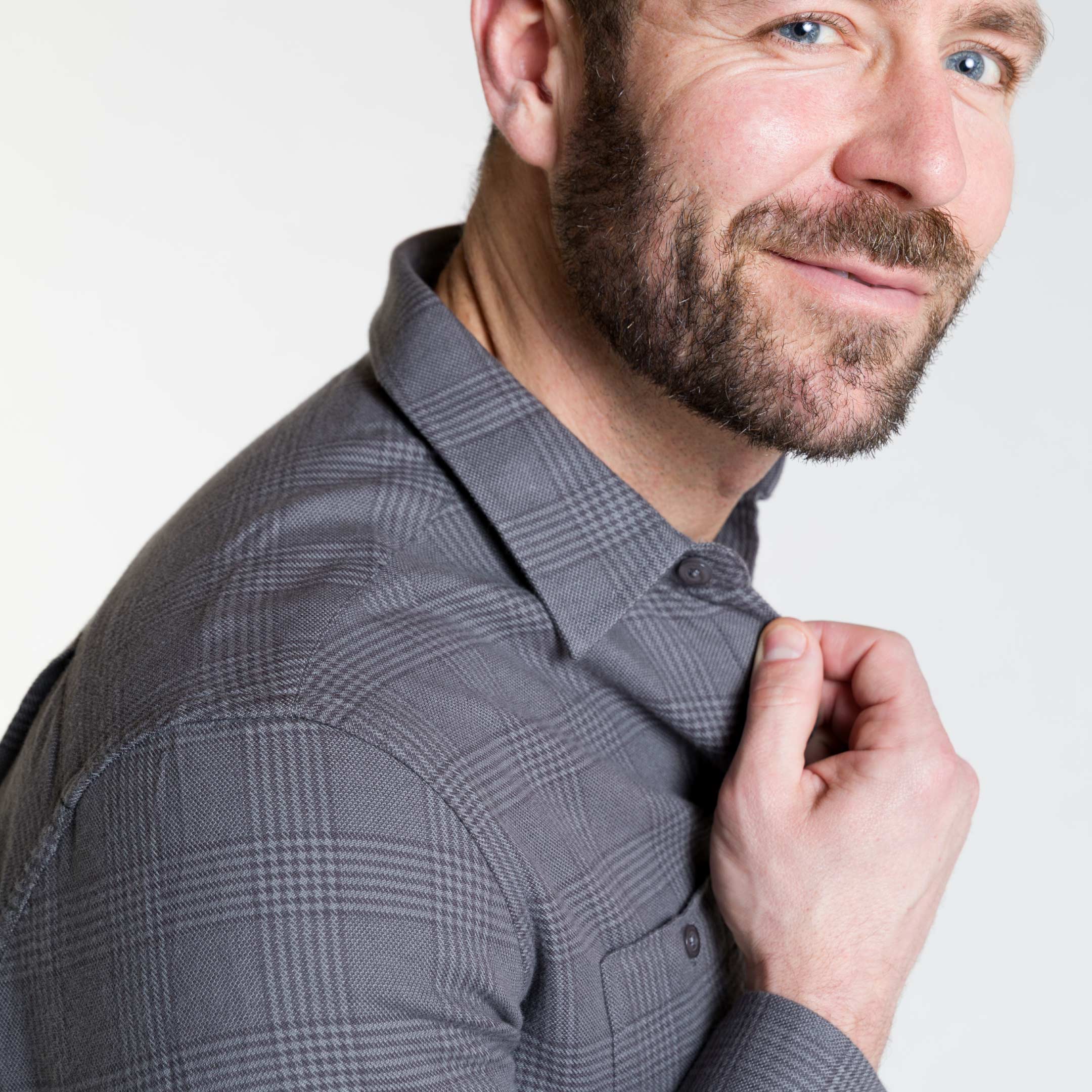 Charcoal Glen Plaid Flannel Shirt - Image 5