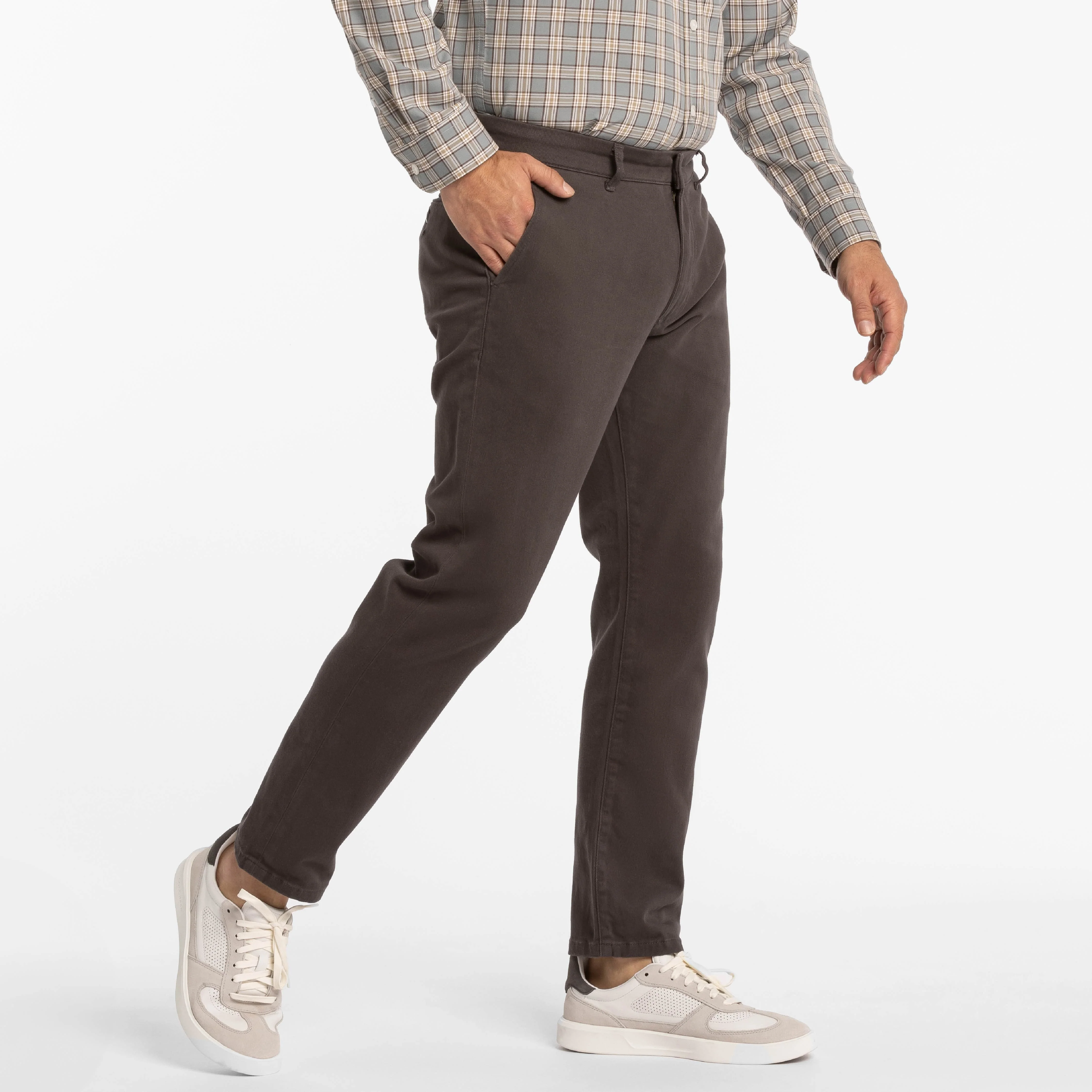 Charcoal Washed Stretch Chino - Image 3