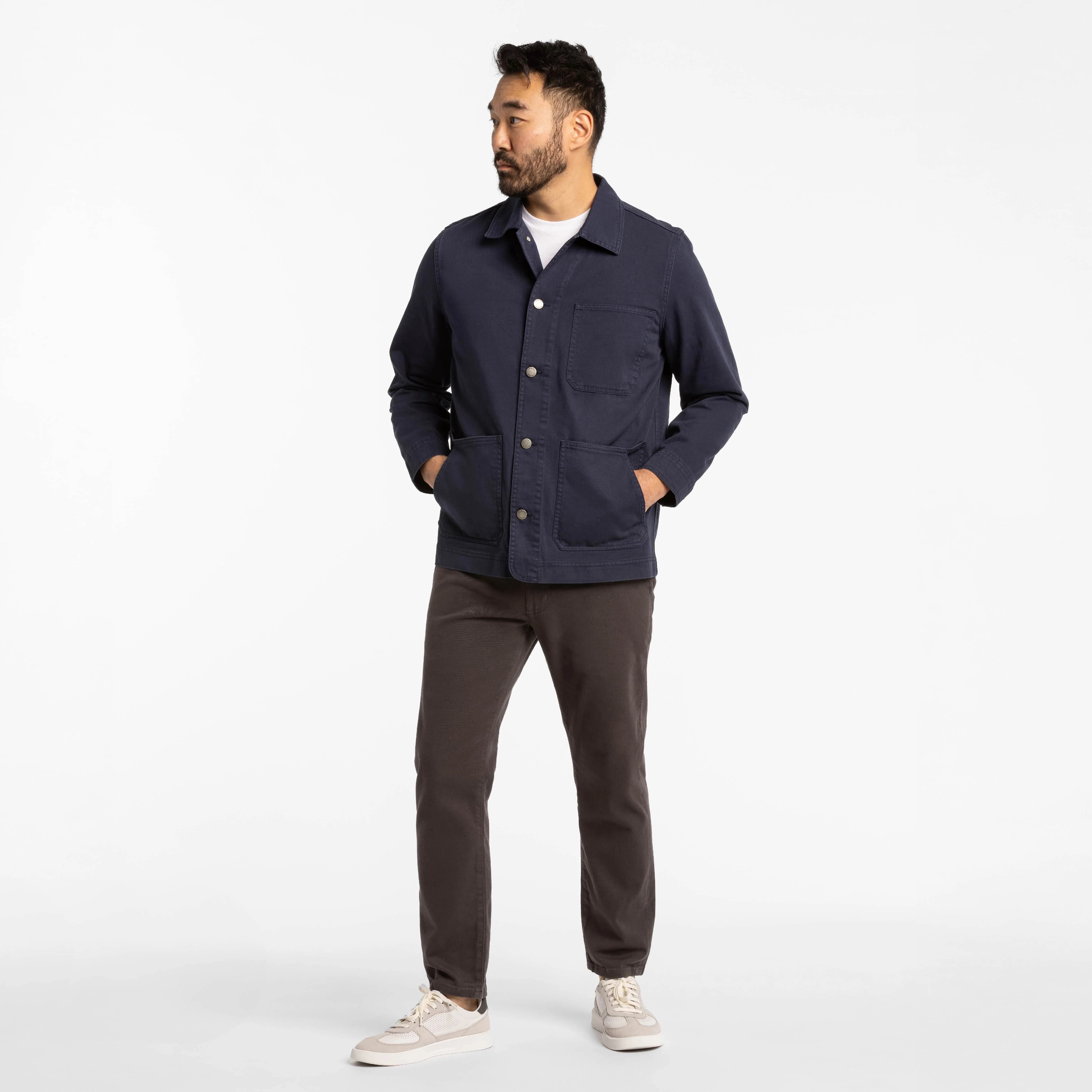 Charcoal Washed Stretch Chino - Image 6