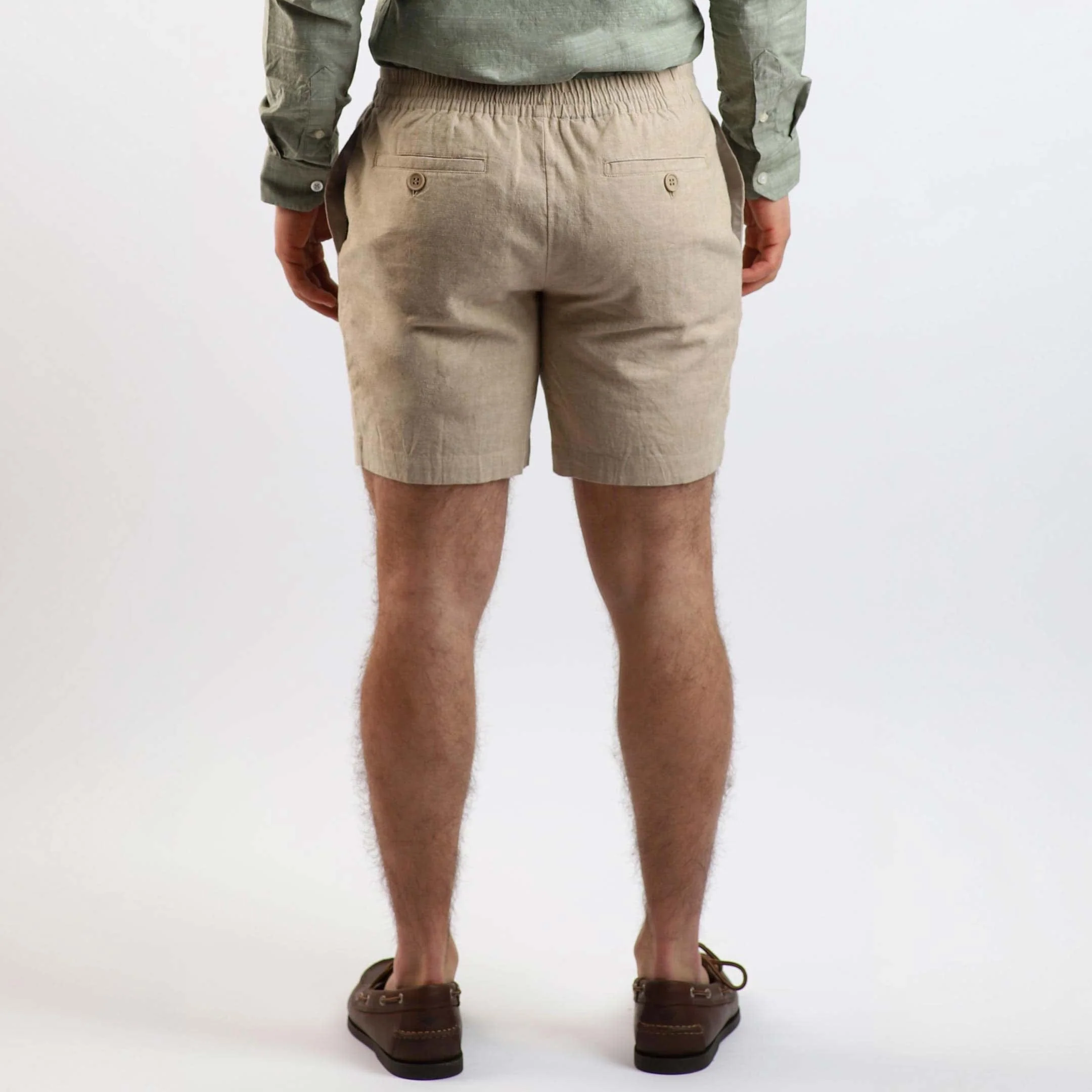 Classic Khaki Linen Short - Image 3