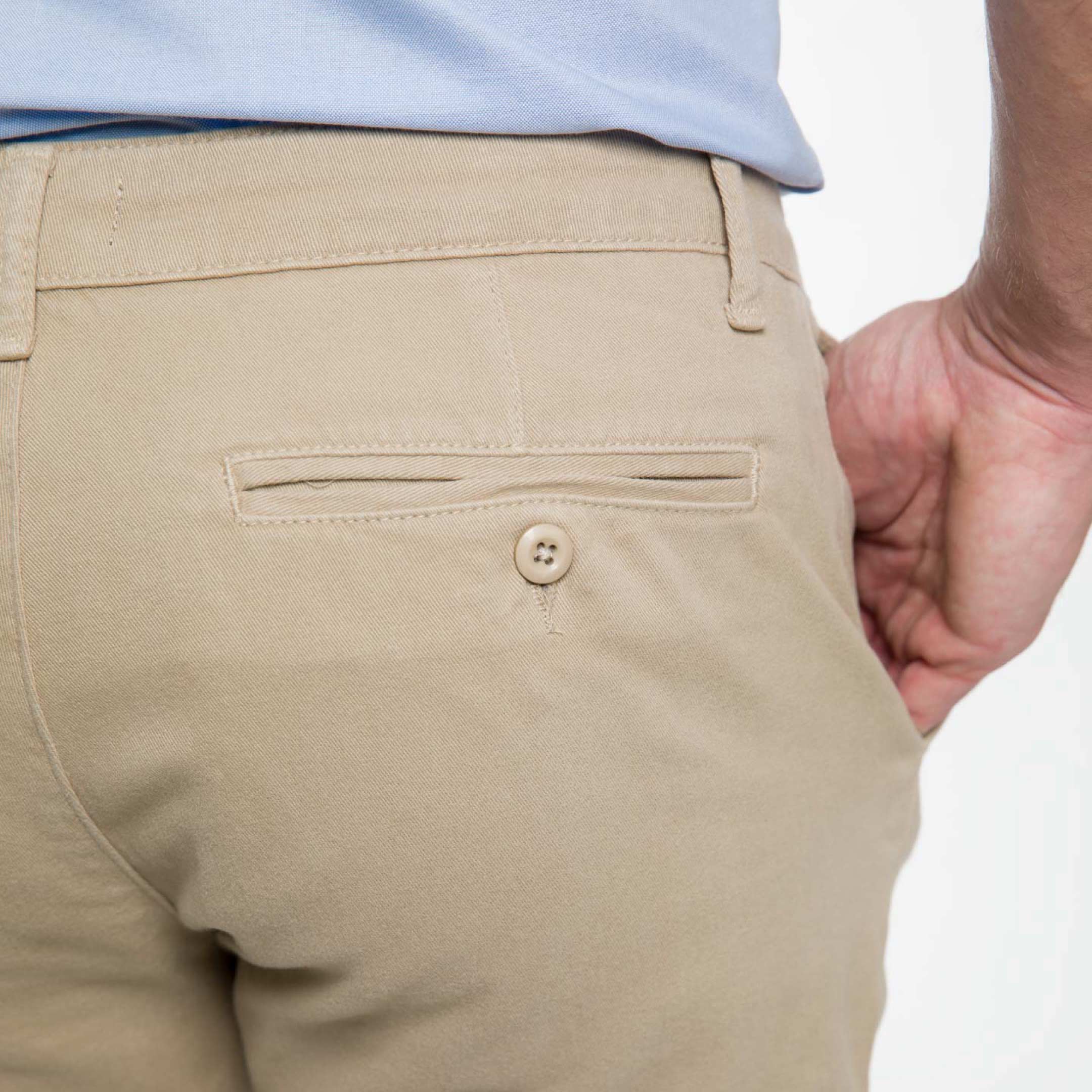 Classic Khaki Stretch Washed Chino Short - Image 4