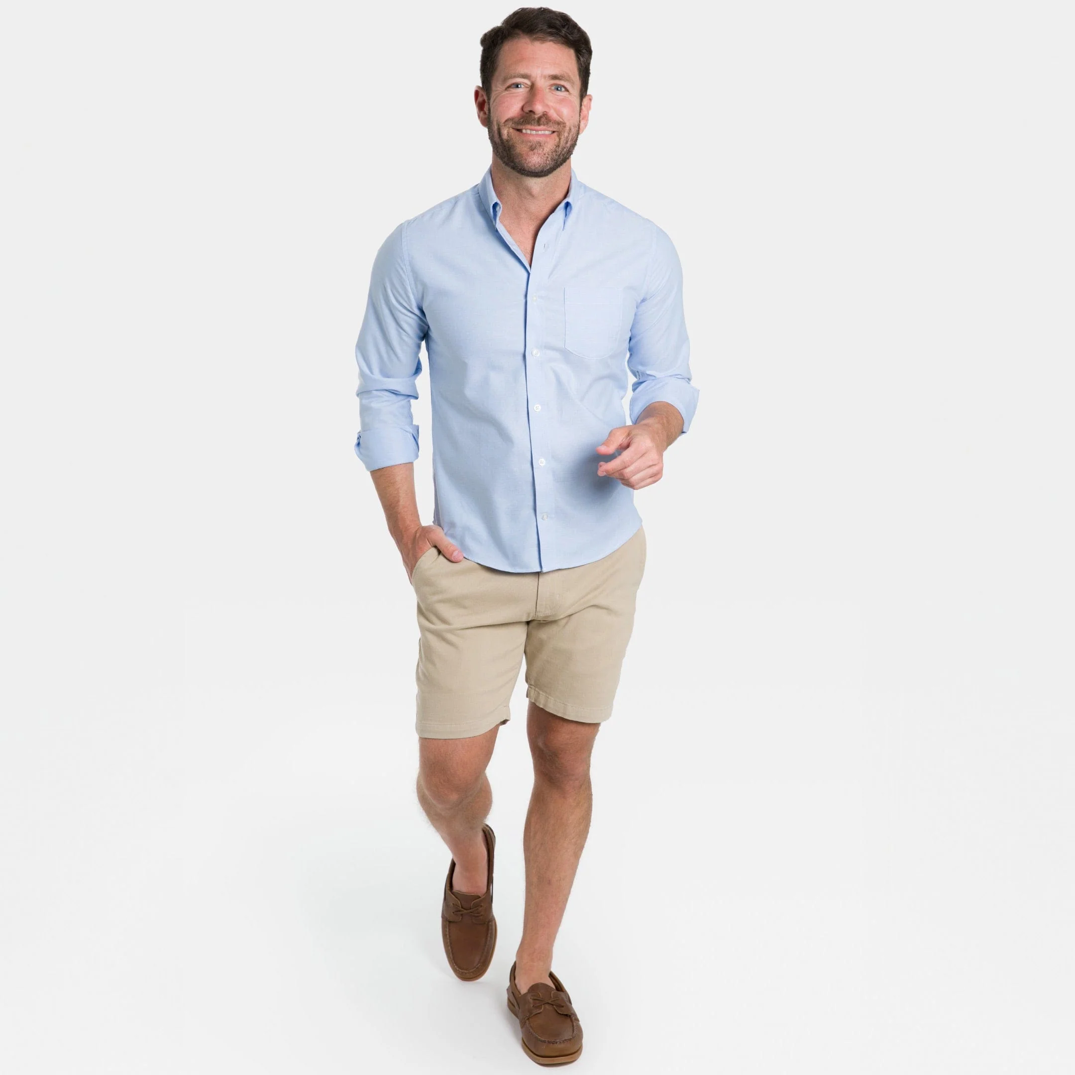 Classic Khaki Stretch Washed Chino Short - Image 6