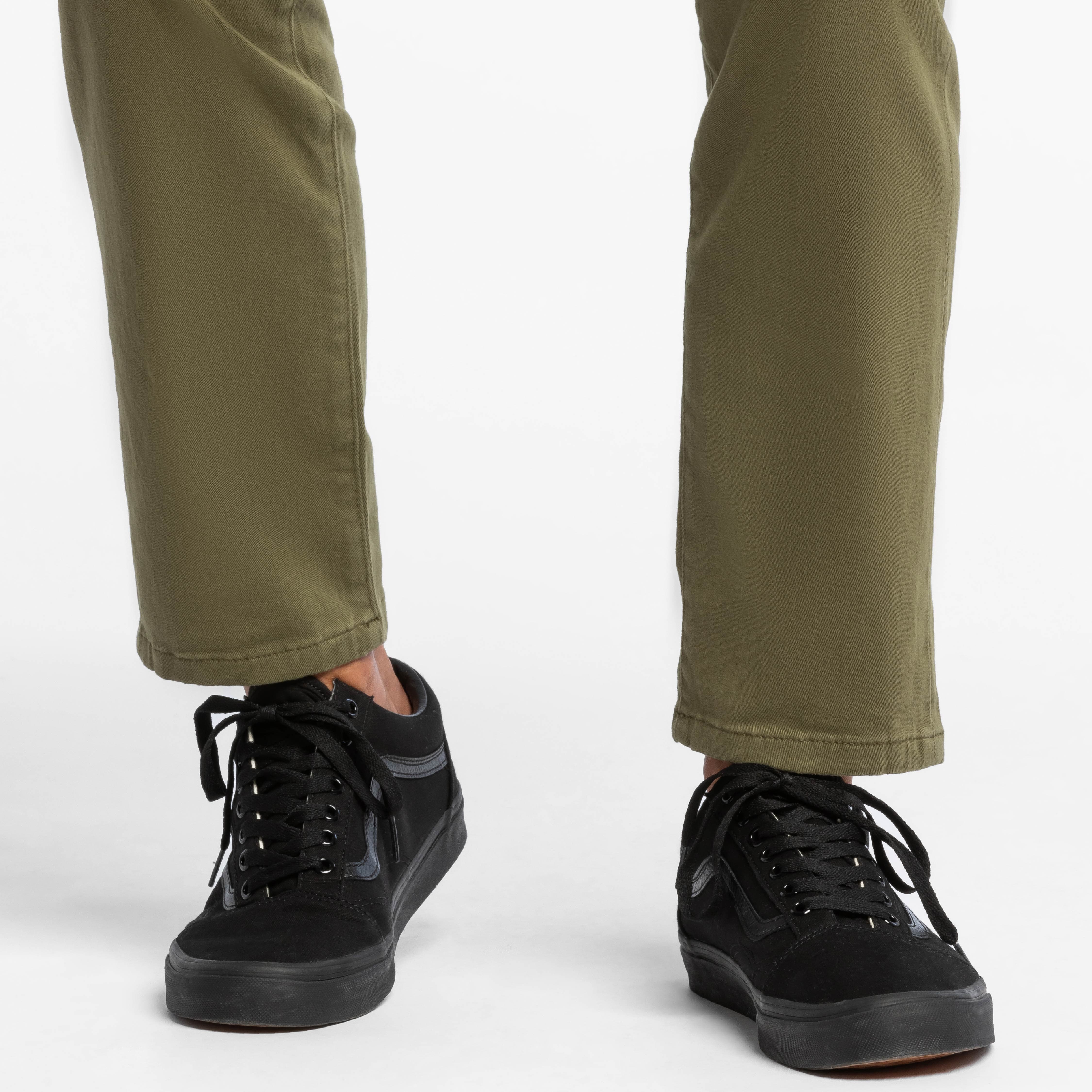 Dark Olive Washed Stretch Chino - Image 5