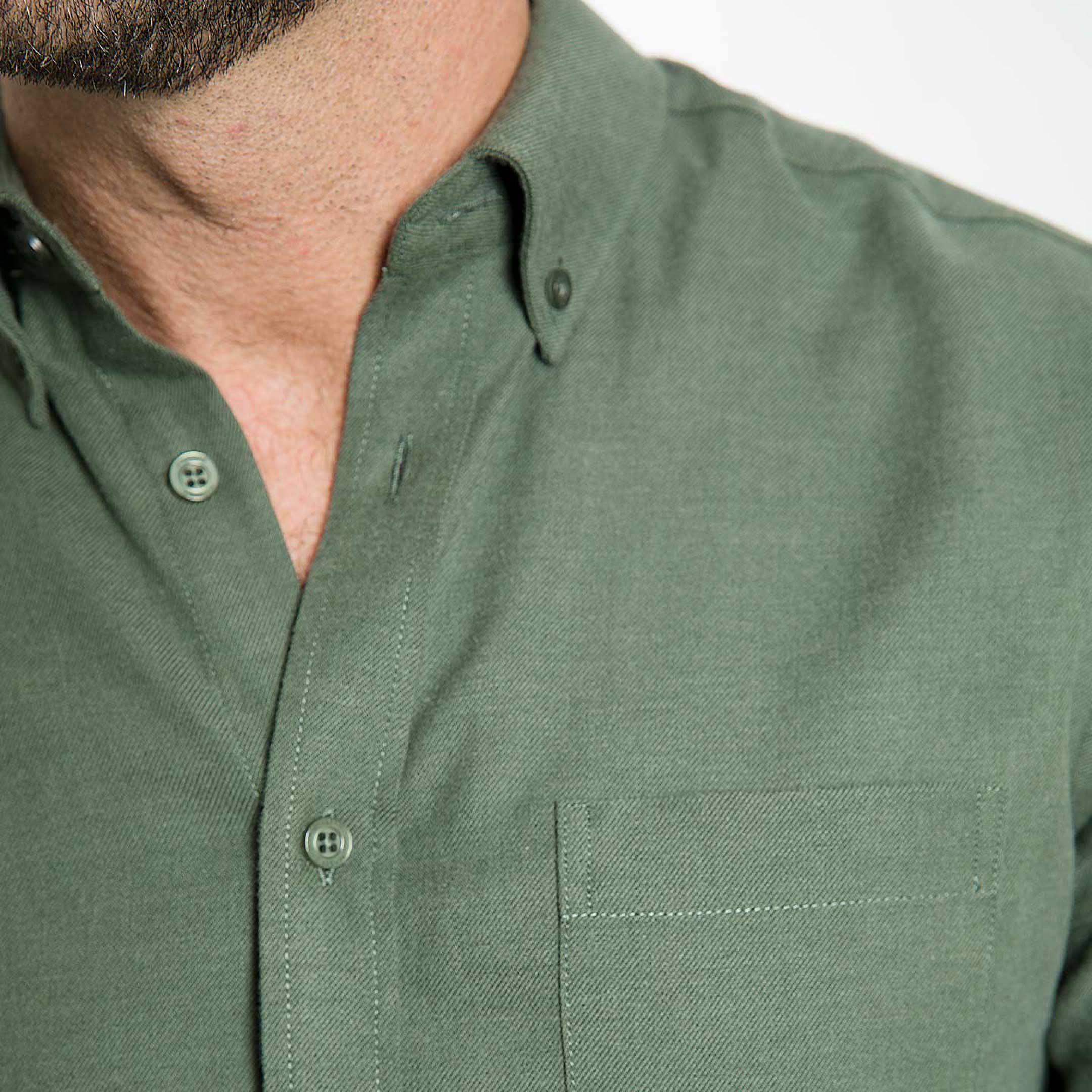 Elm Green Brushed Shirt - Image 5