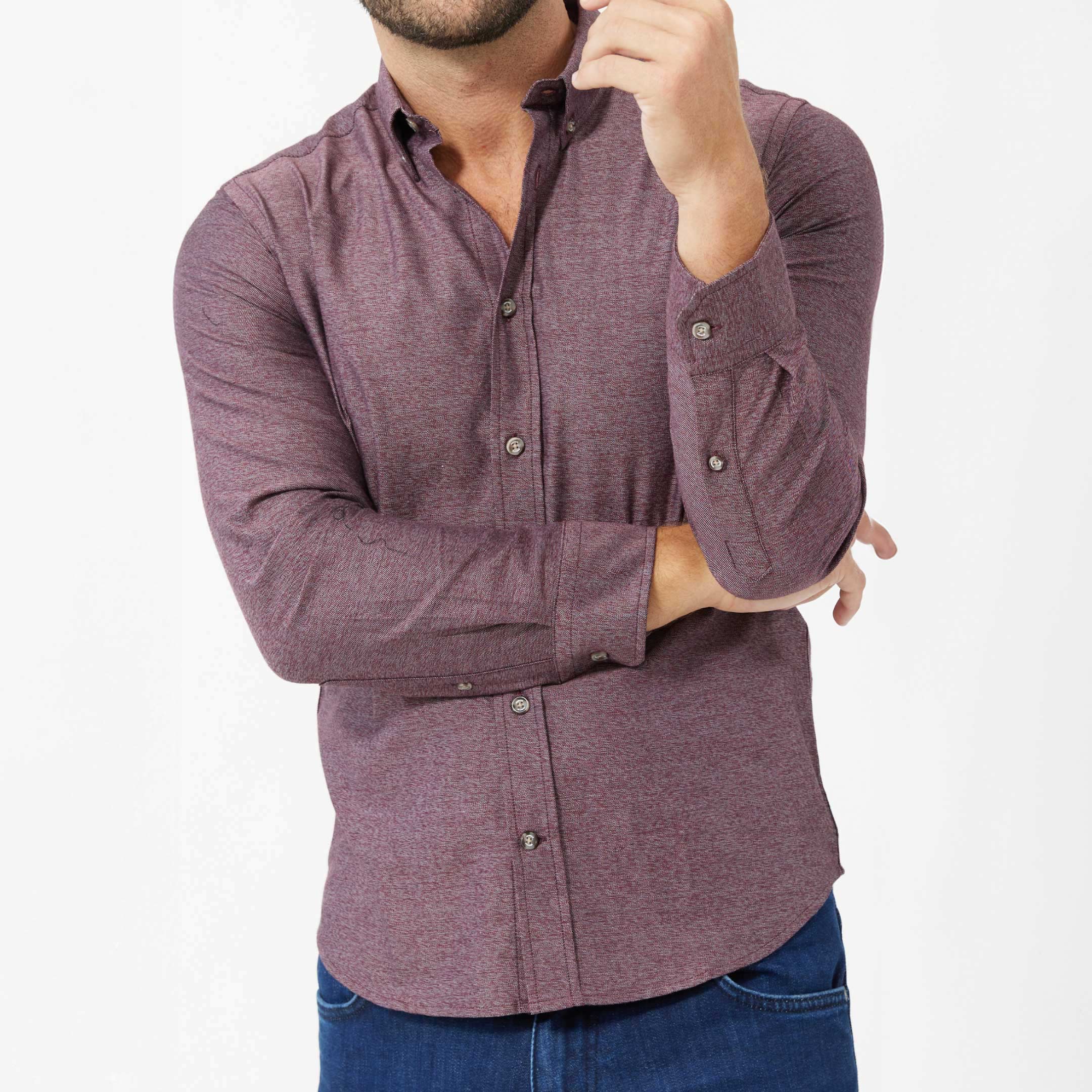 Heather Burgundy Shirt - Image 4