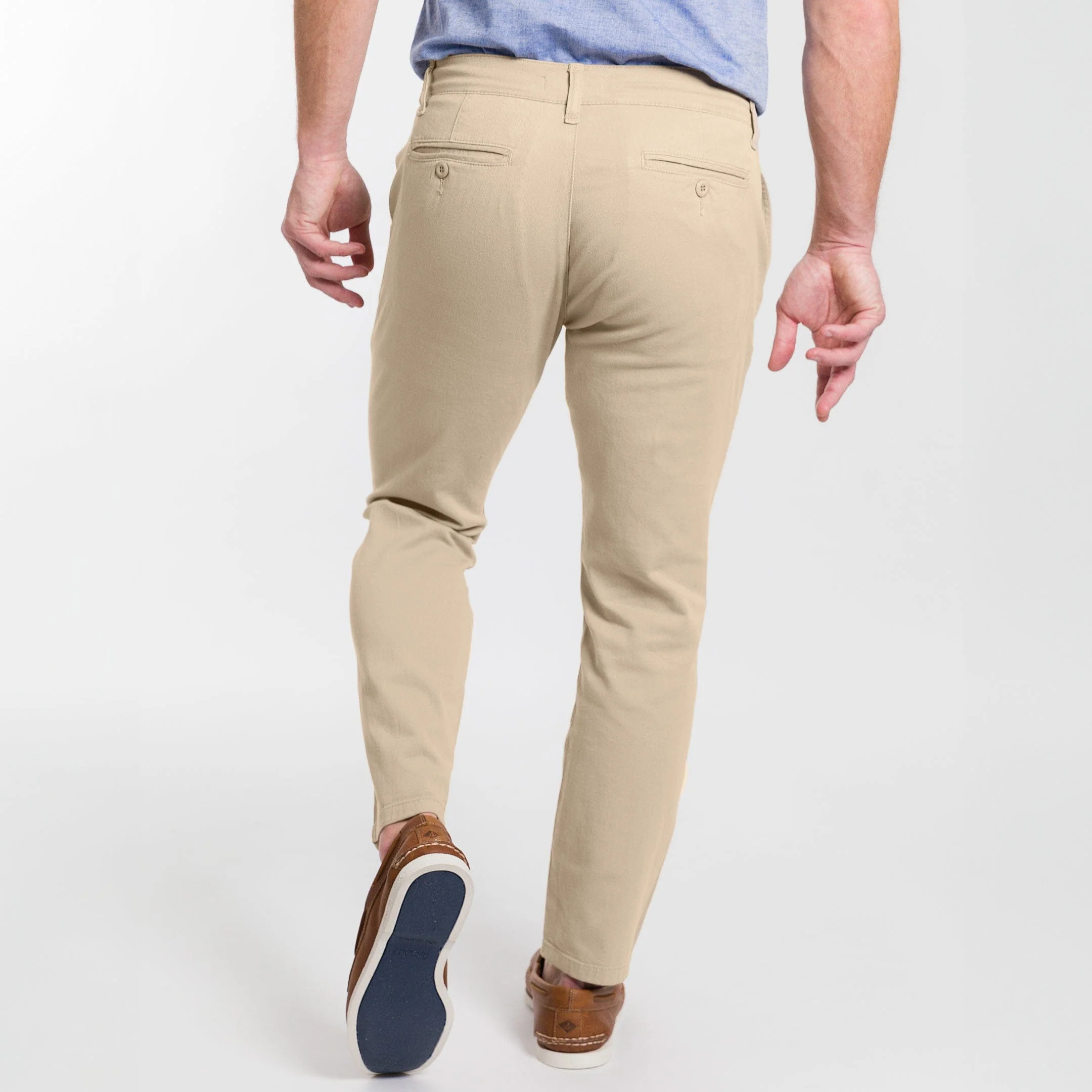 Khaki Lightweight Stretch Chino - Image 3