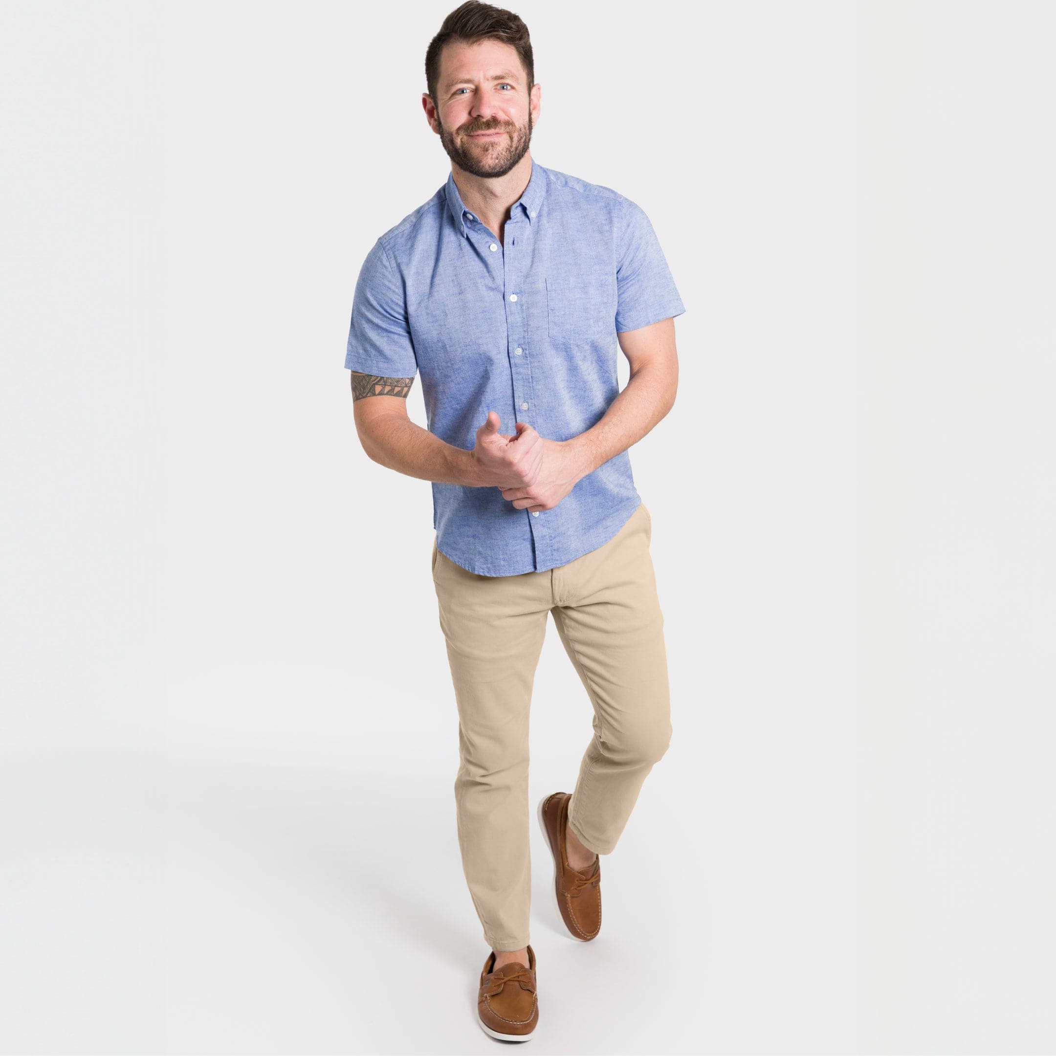 Khaki Lightweight Stretch Chino - Image 6