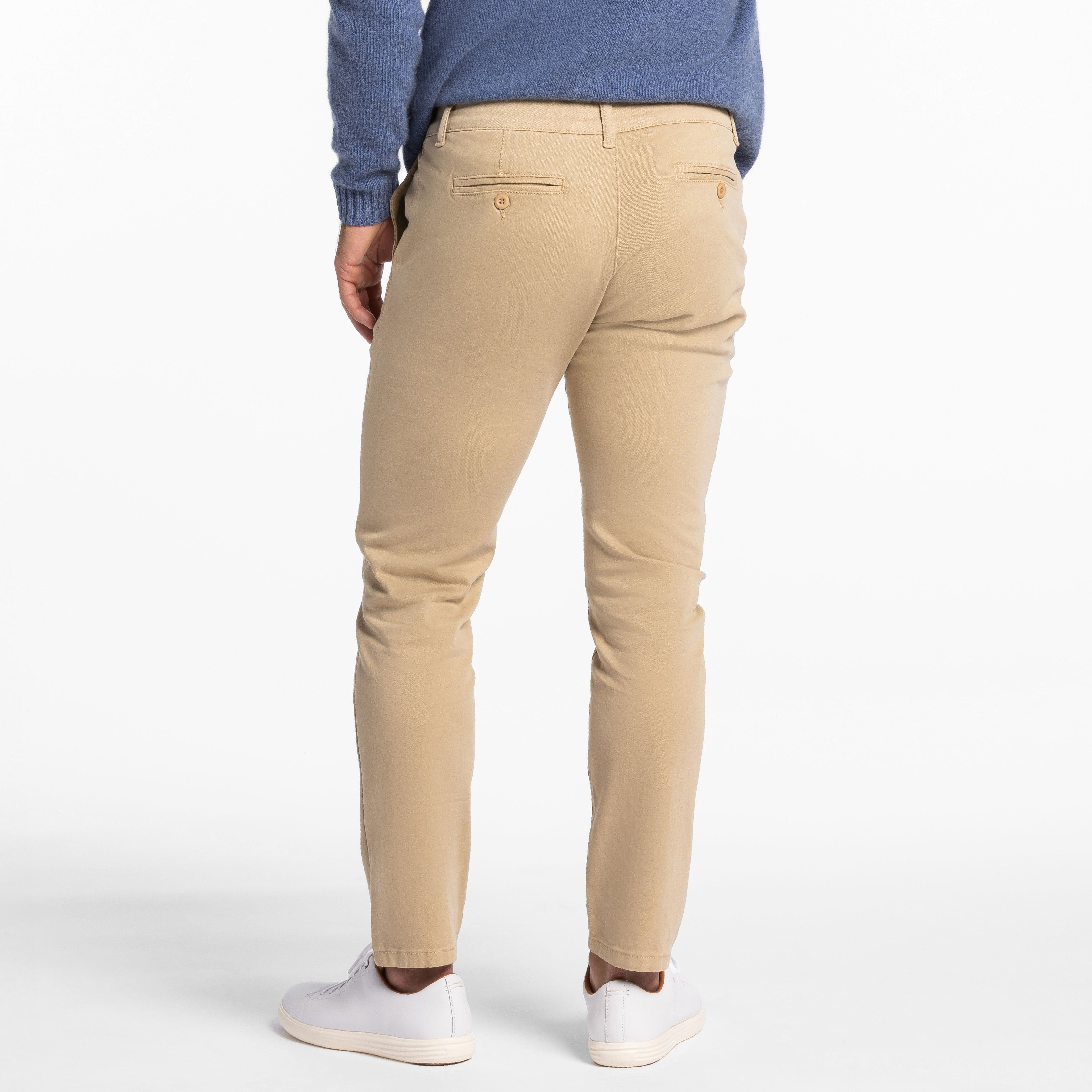 Khaki Washed Stretch Chino - Image 3