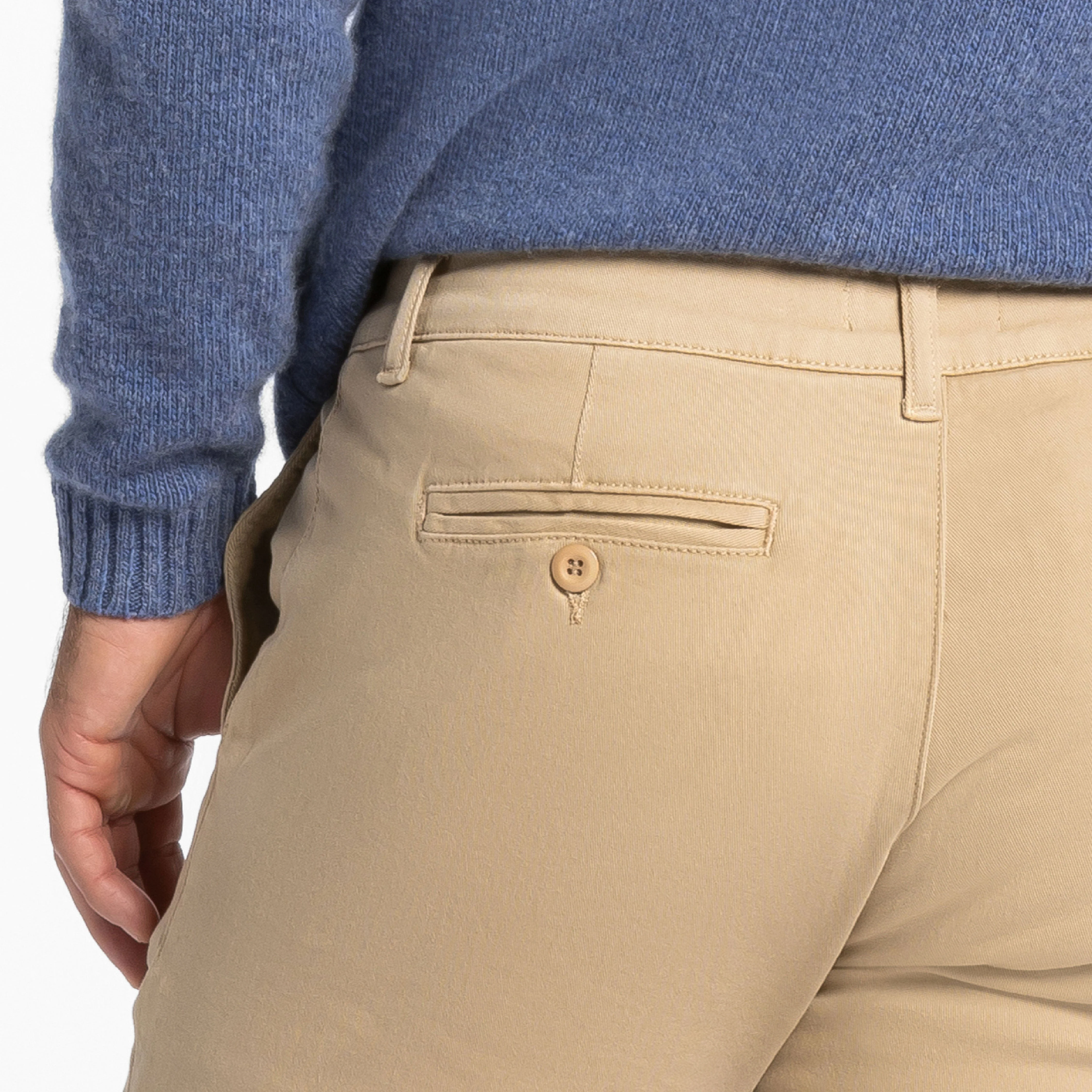 Khaki Washed Stretch Chino - Image 4