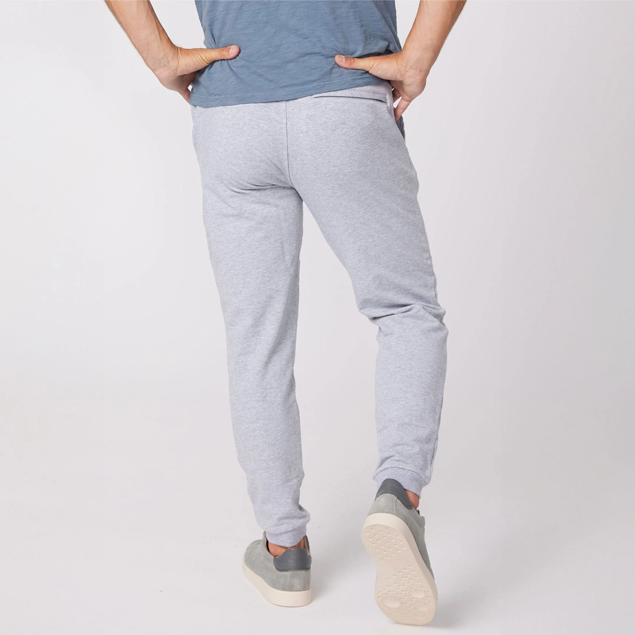 Light Grey French Terry Jogger - Image 4