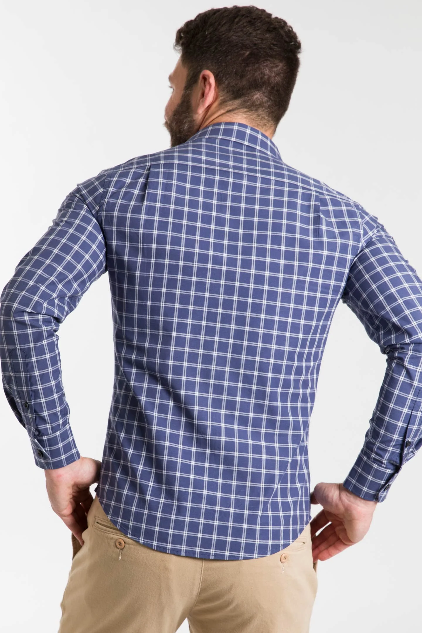 Navy Check Shirt - Image 3