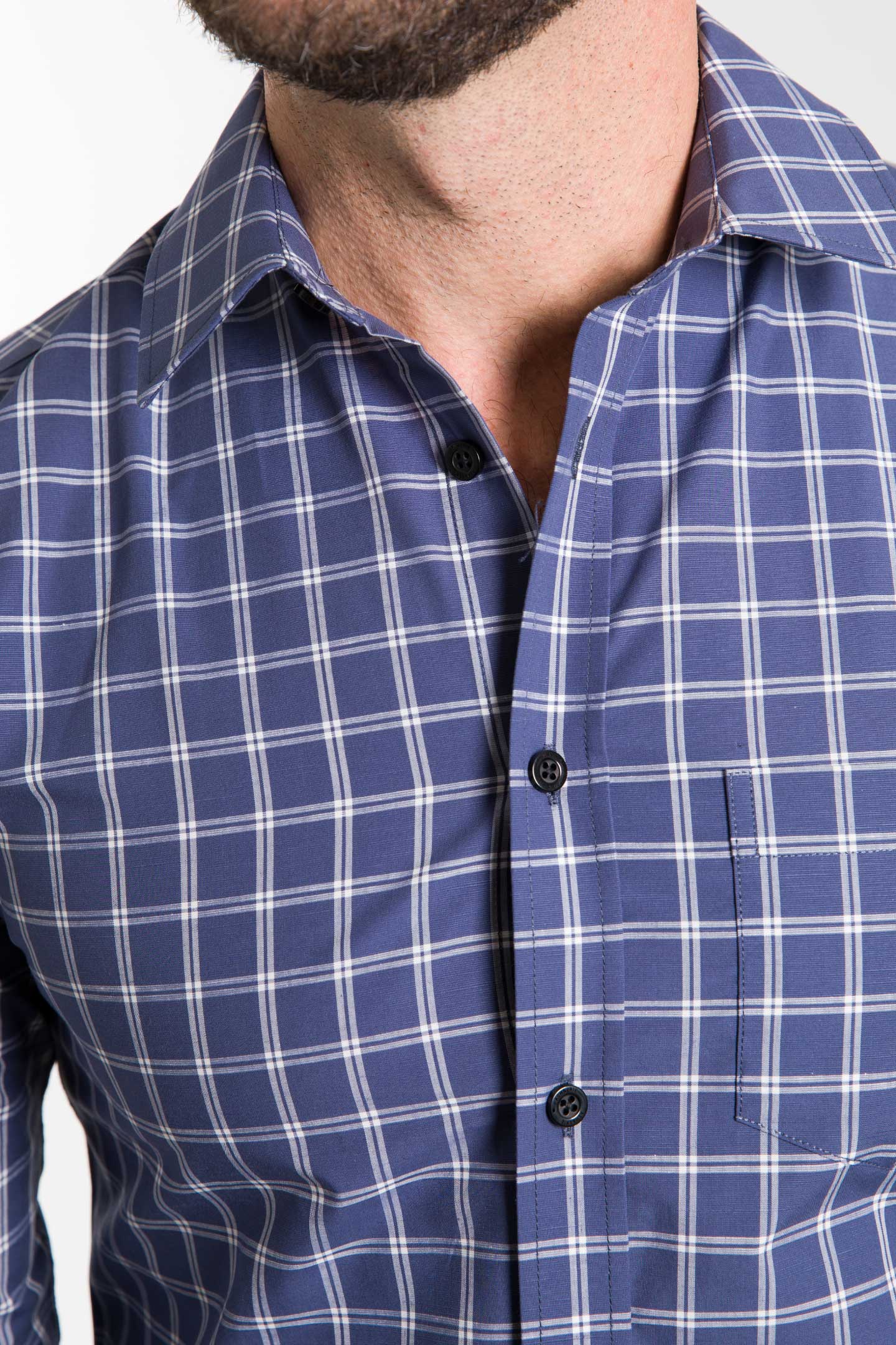 Navy Check Shirt - Image 5
