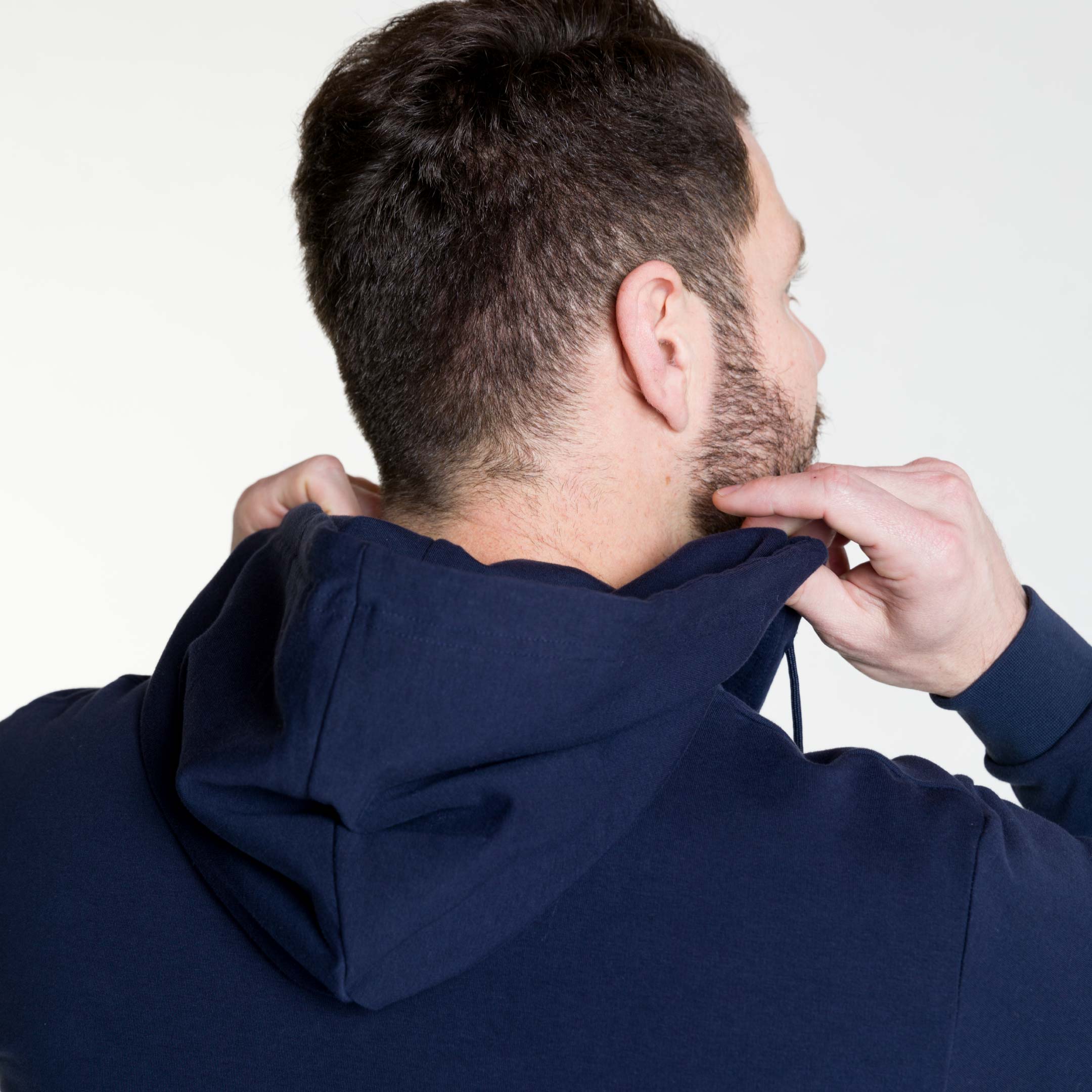 Navy French Terry Full-Zip Hoodie - Image 5