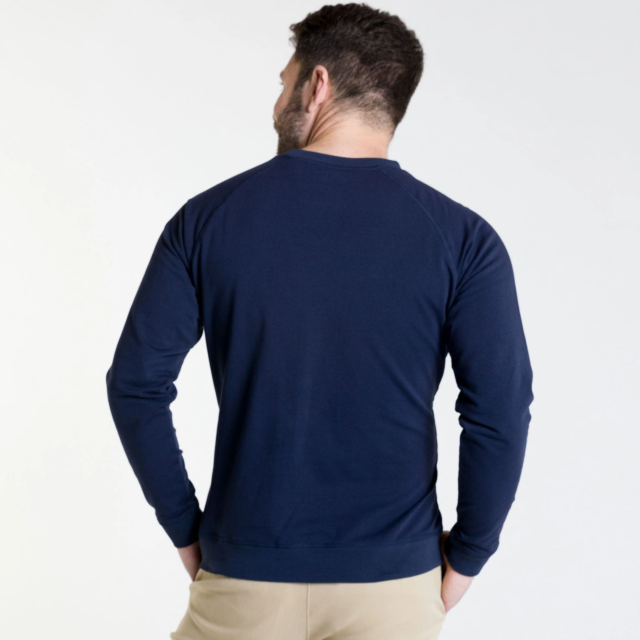 Navy French Terry Sweatshirt - Image 3