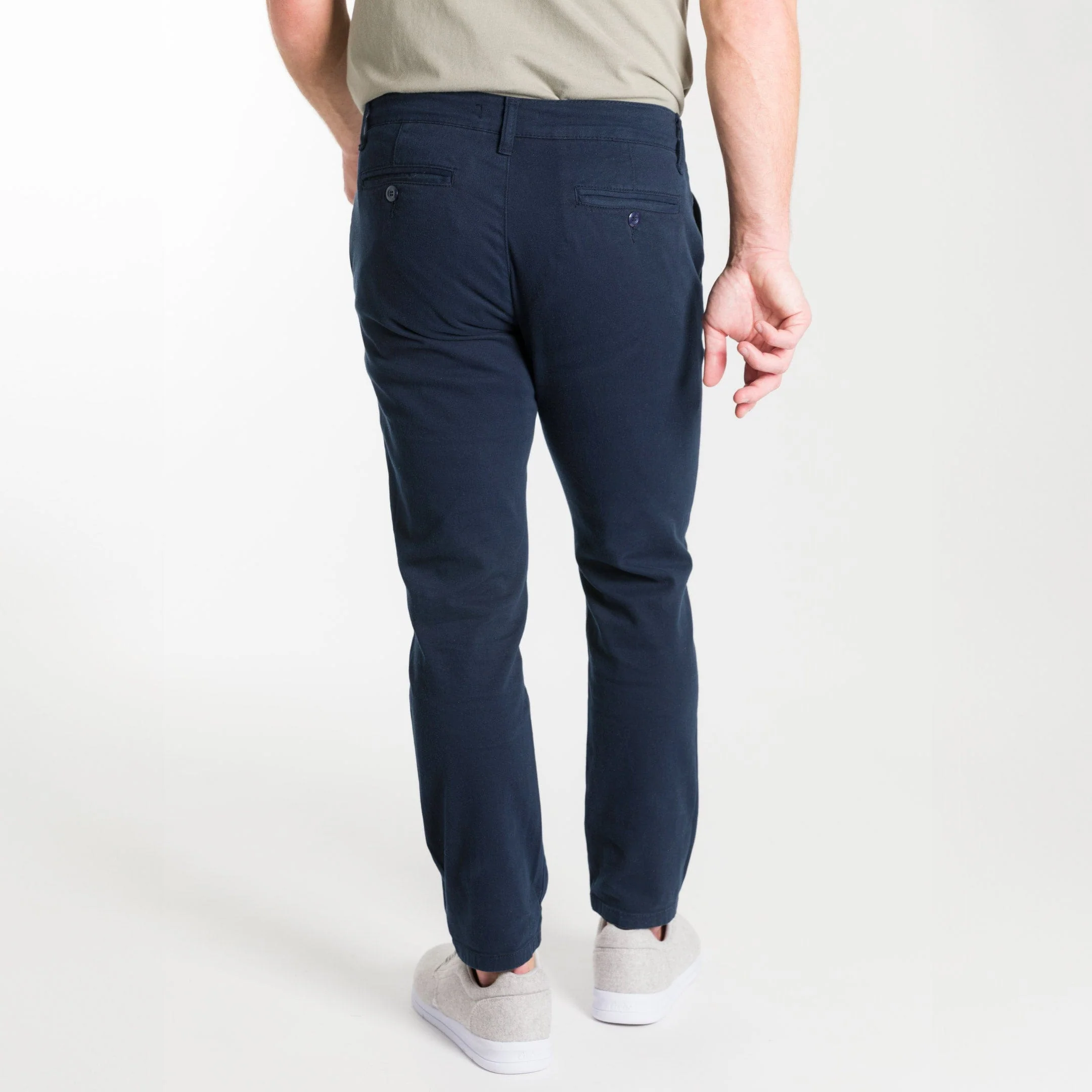 Navy Lightweight Stretch Chino - Image 3