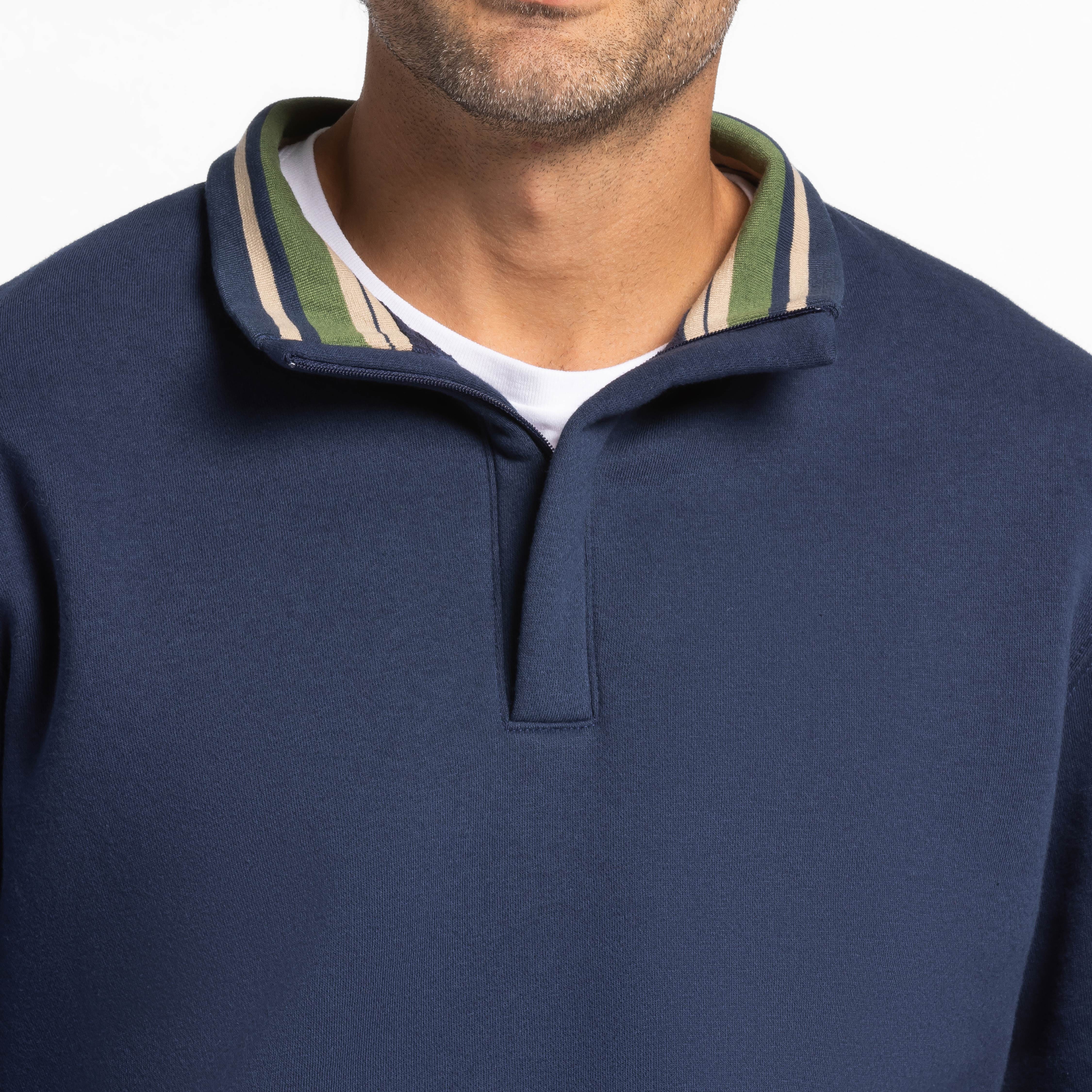 Navy Quarter-Zip Sweatshirt - Image 5