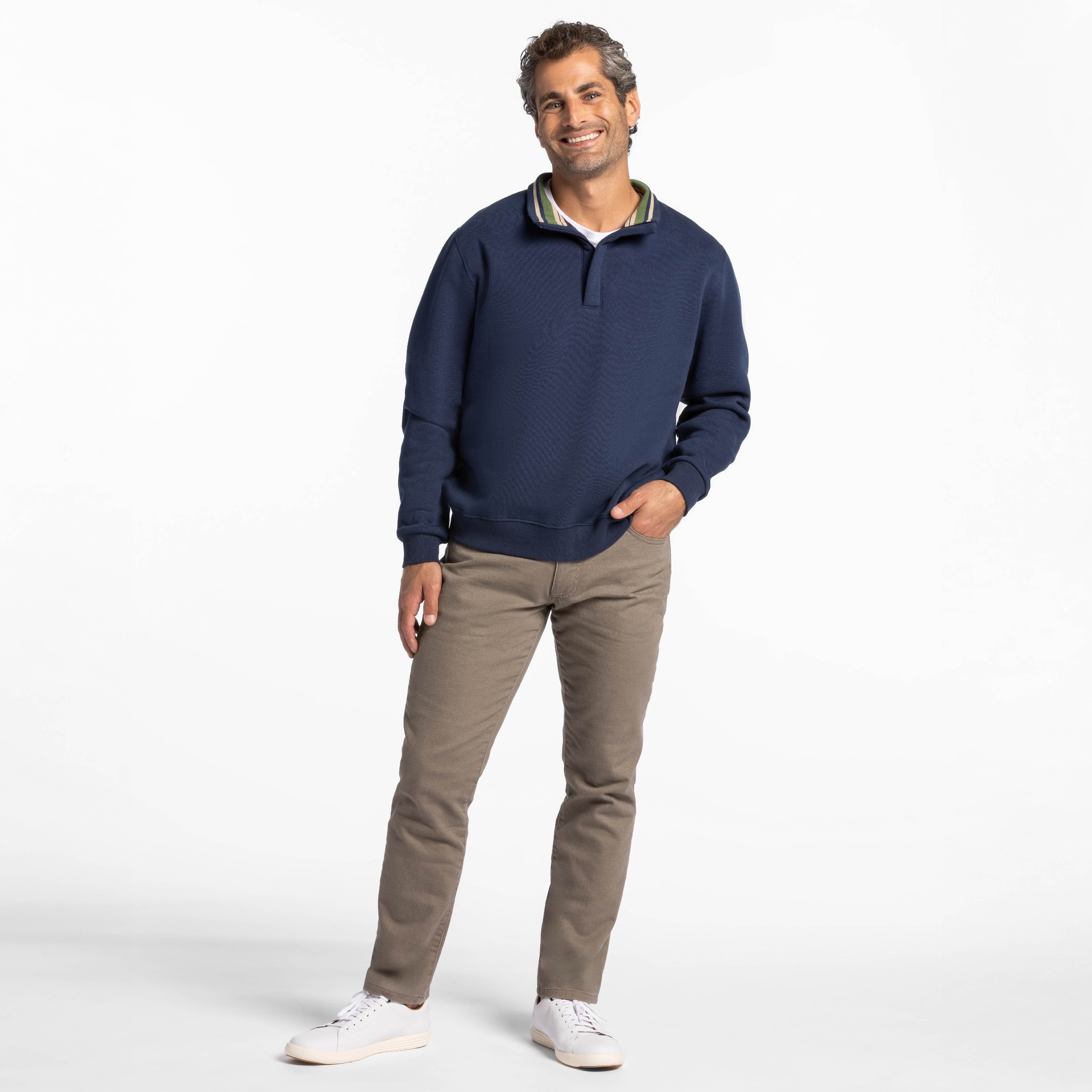 Navy Quarter-Zip Sweatshirt - Image 6