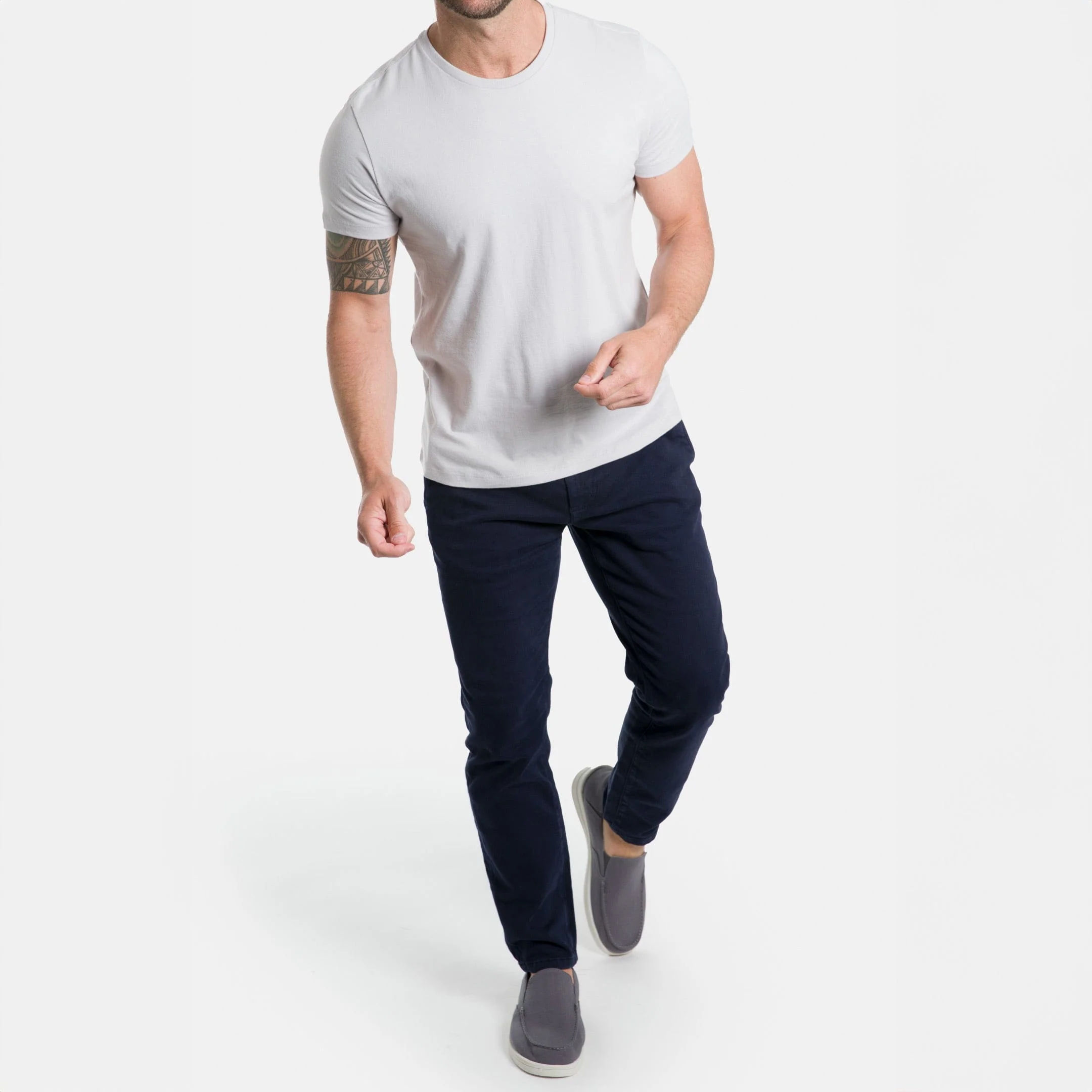 Navy Washed Stretch Chino - Image 6