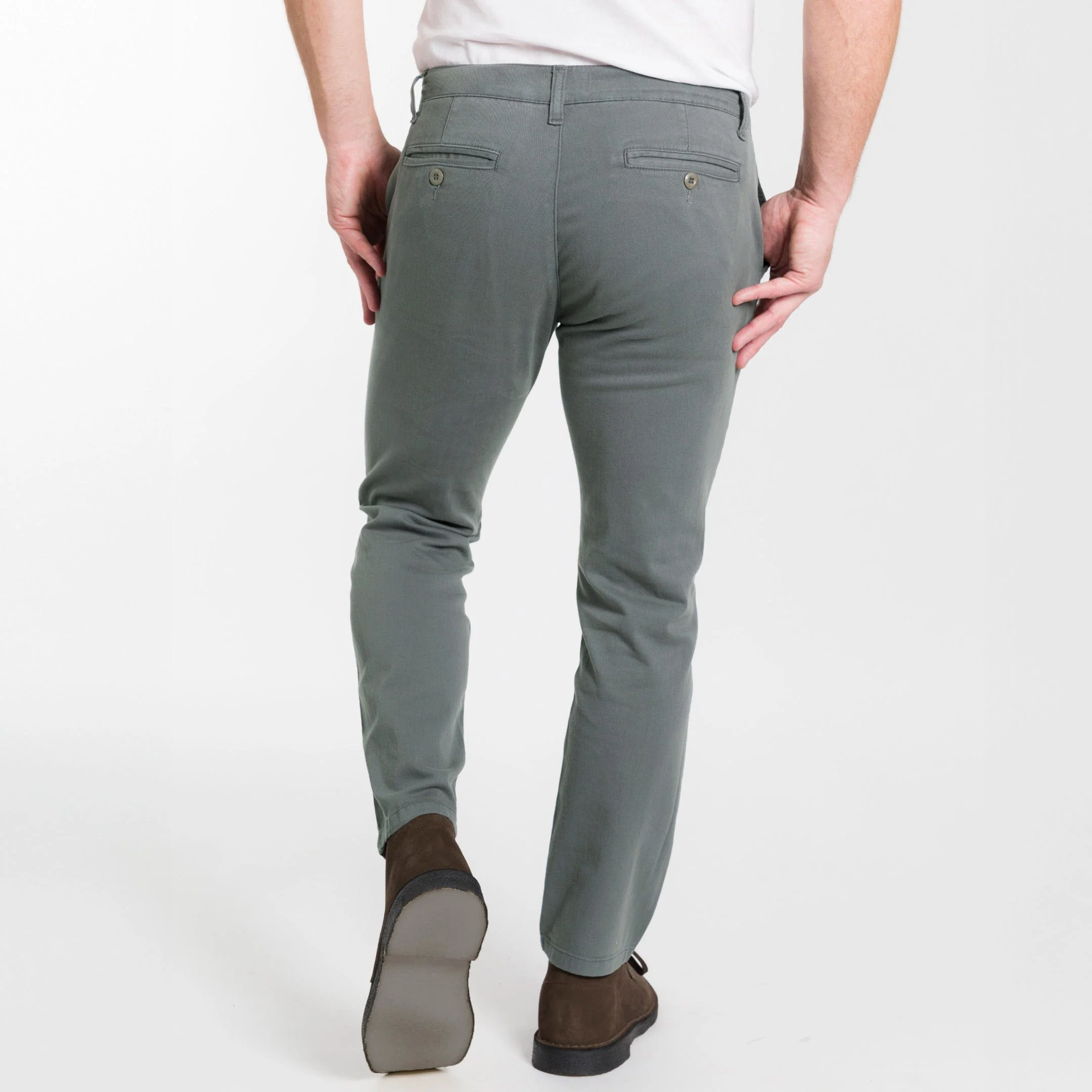 Smoke Grey Lightweight Stretch Chino - Image 3