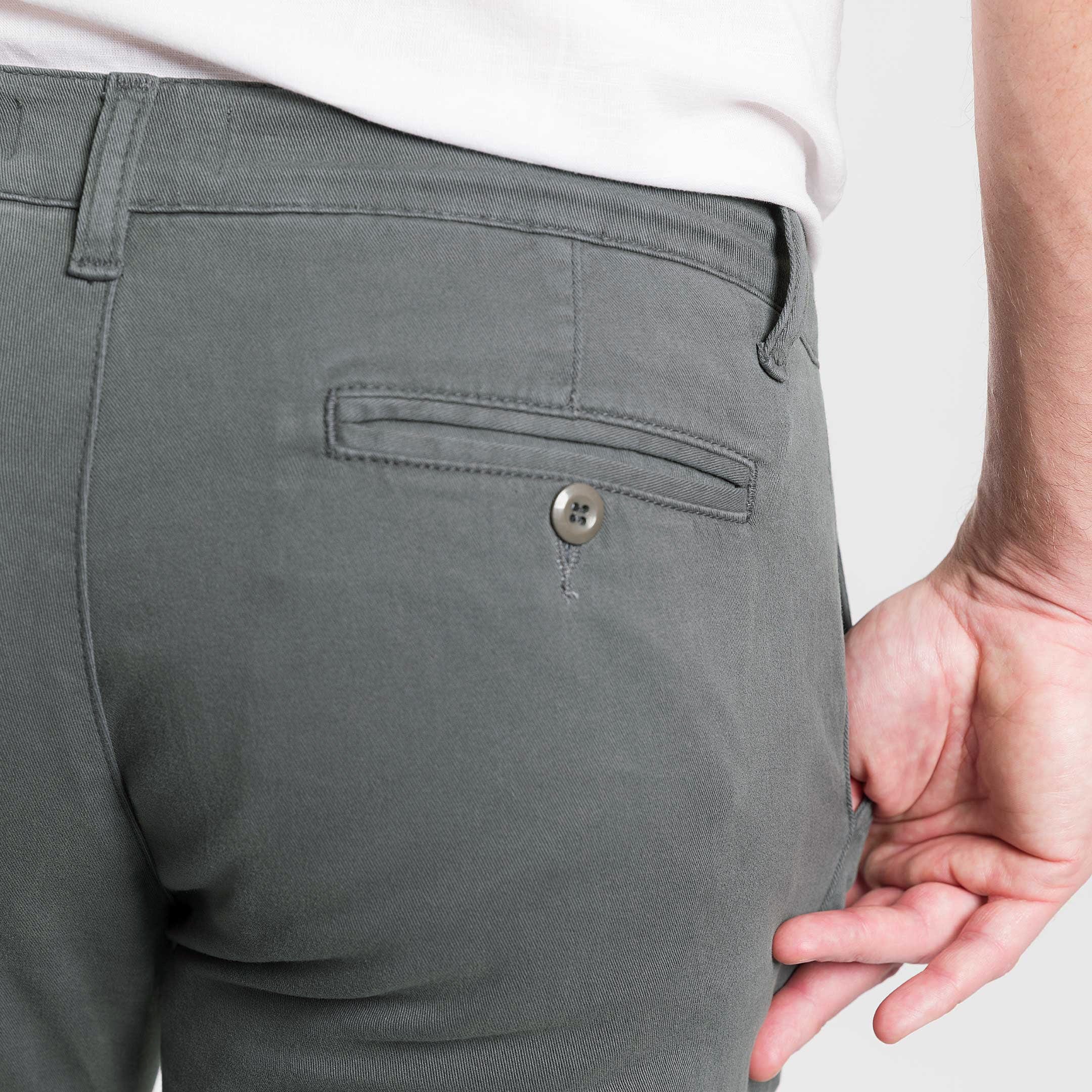 Smoke Grey Lightweight Stretch Chino - Image 4
