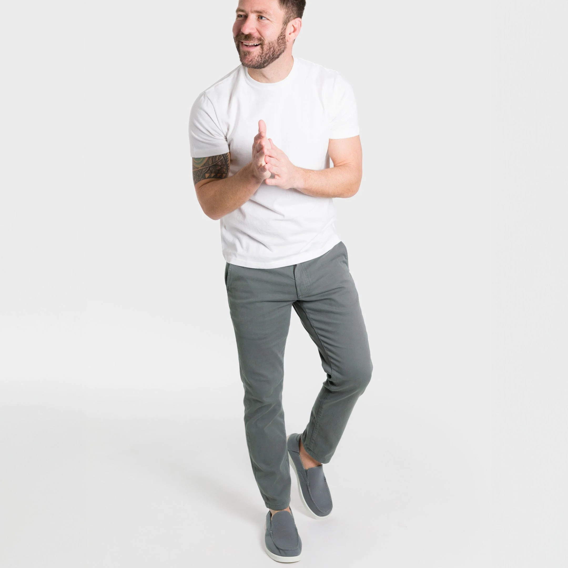 Smoke Grey Lightweight Stretch Chino - Image 6