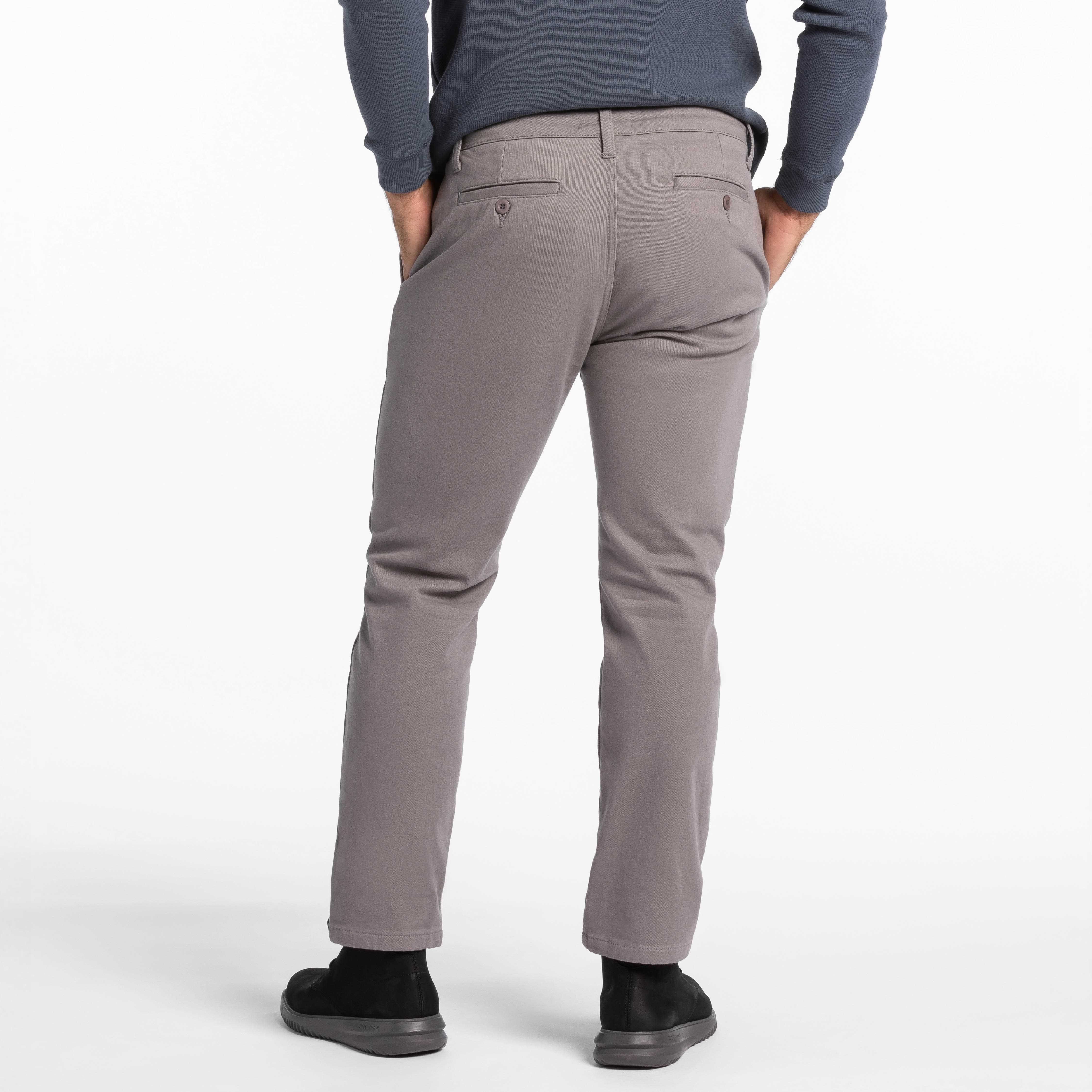 Steel Grey Flannel Lined Chino - Image 3
