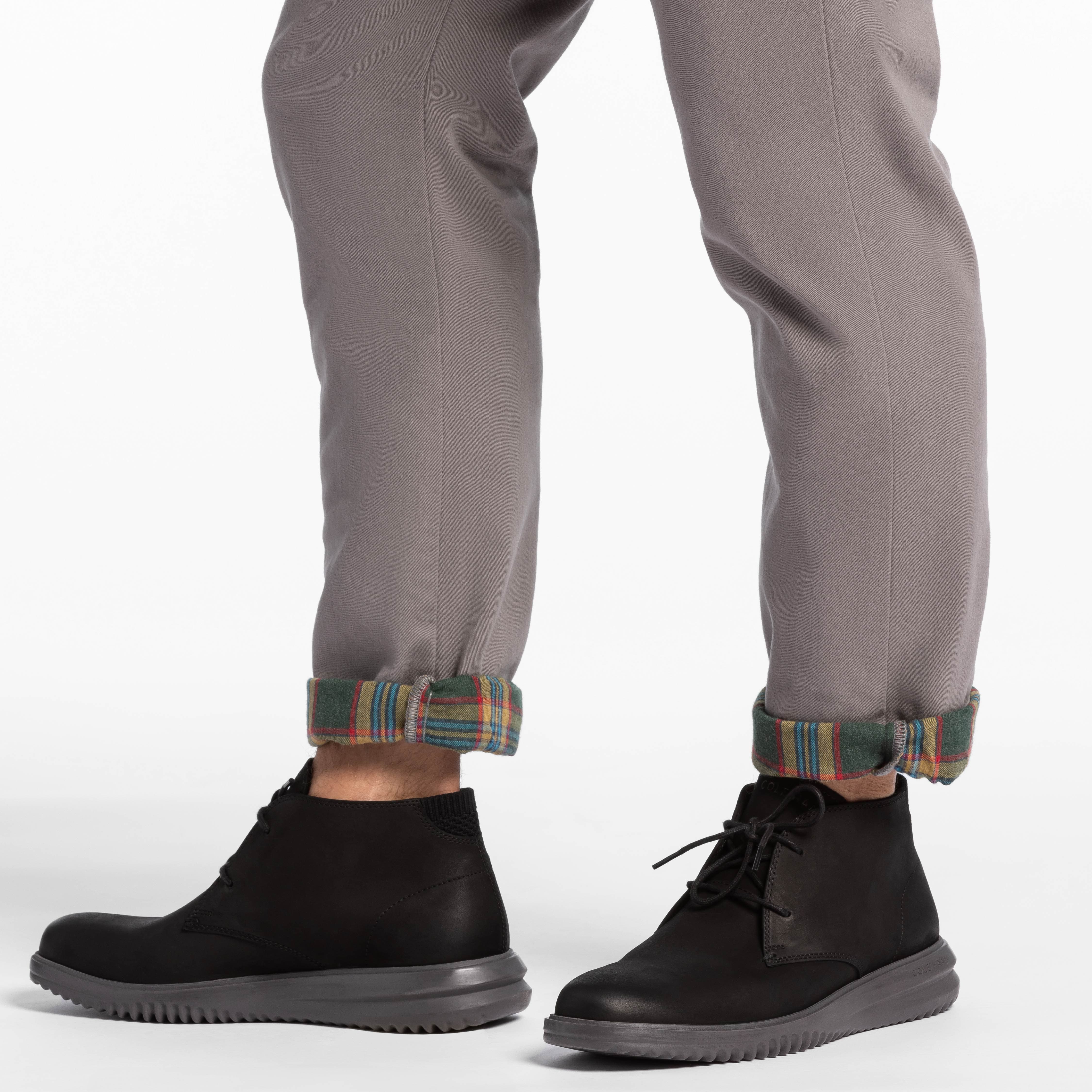 Steel Grey Flannel Lined Chino - Image 4