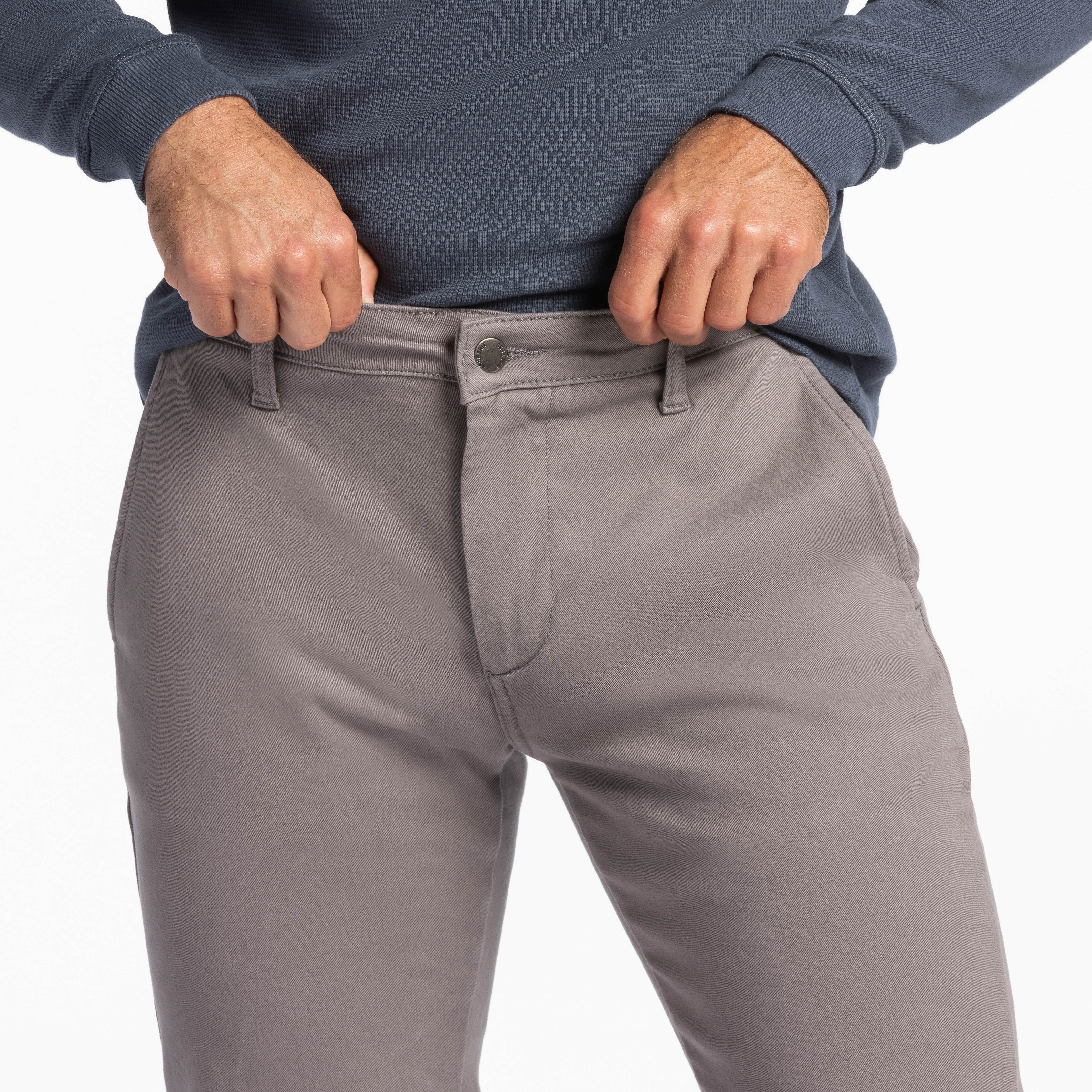 Steel Grey Flannel Lined Chino - Image 5