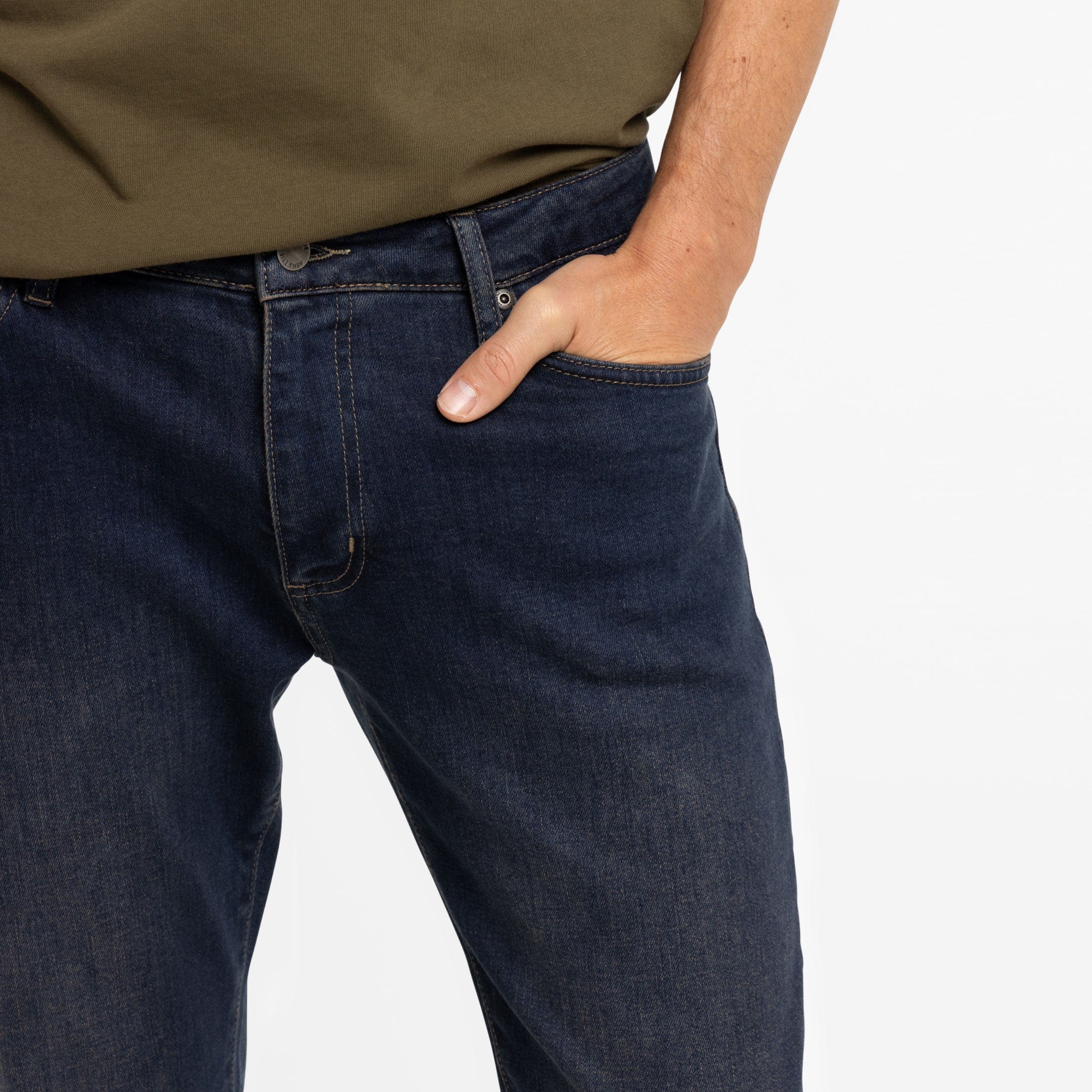Straight Fit Dark Wash Midtown Jeans - Image 4