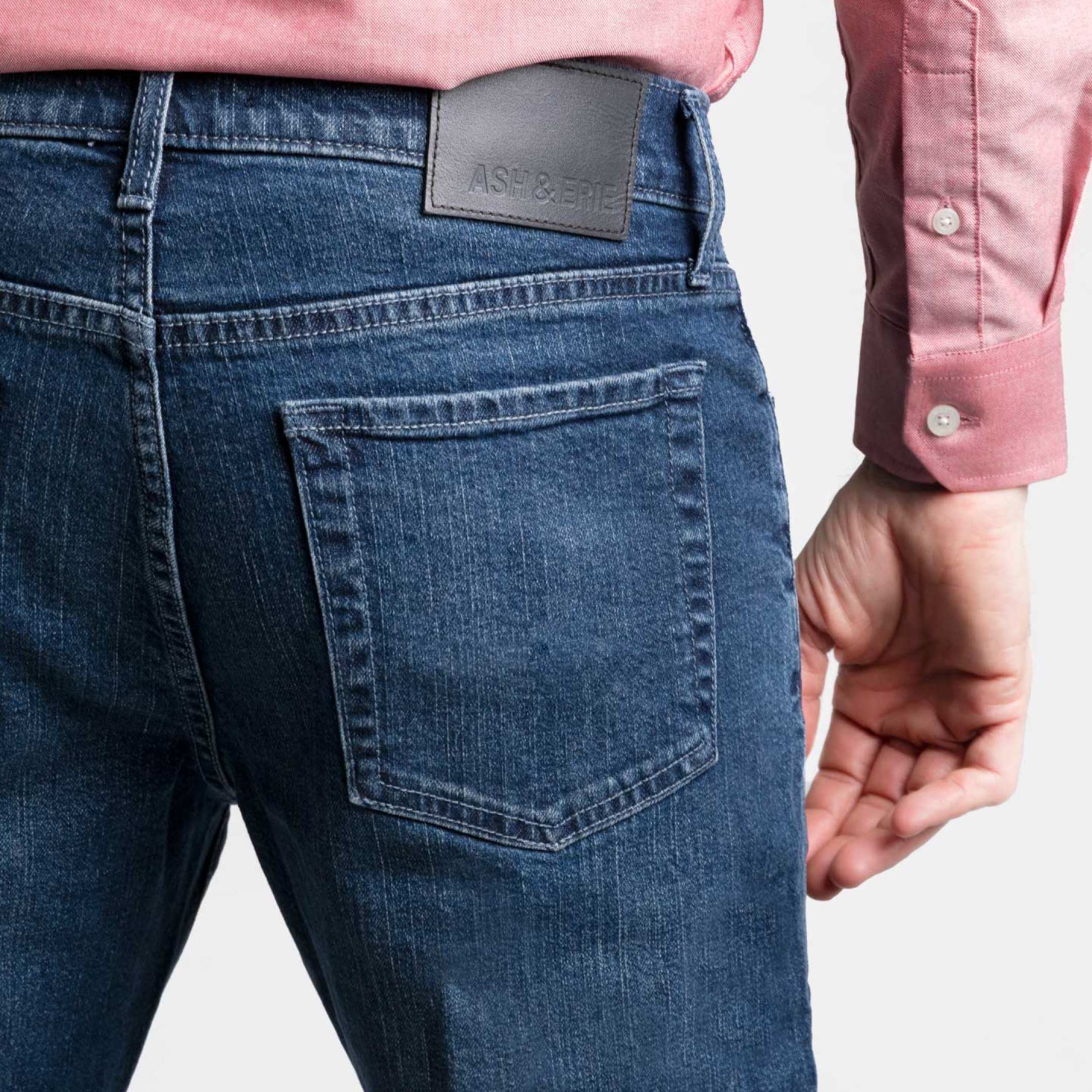 Straight Fit Deep Sea Wash Essential Jeans - Image 3