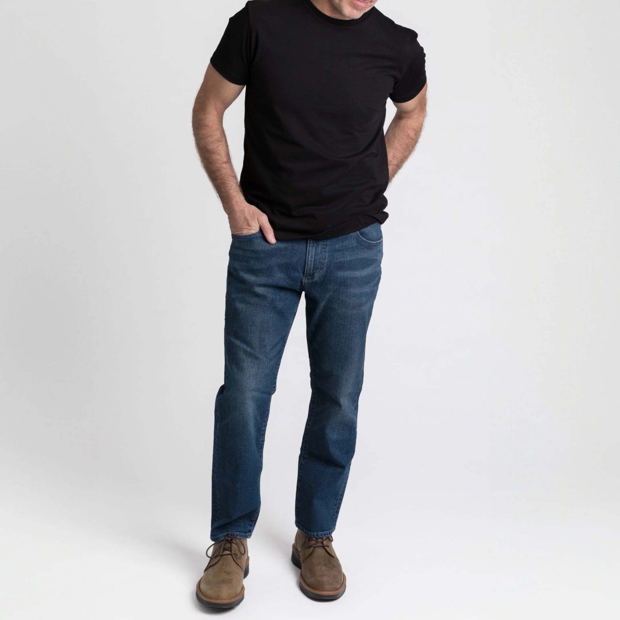 Straight Fit Deep Sea Wash Essential Jeans - Image 6