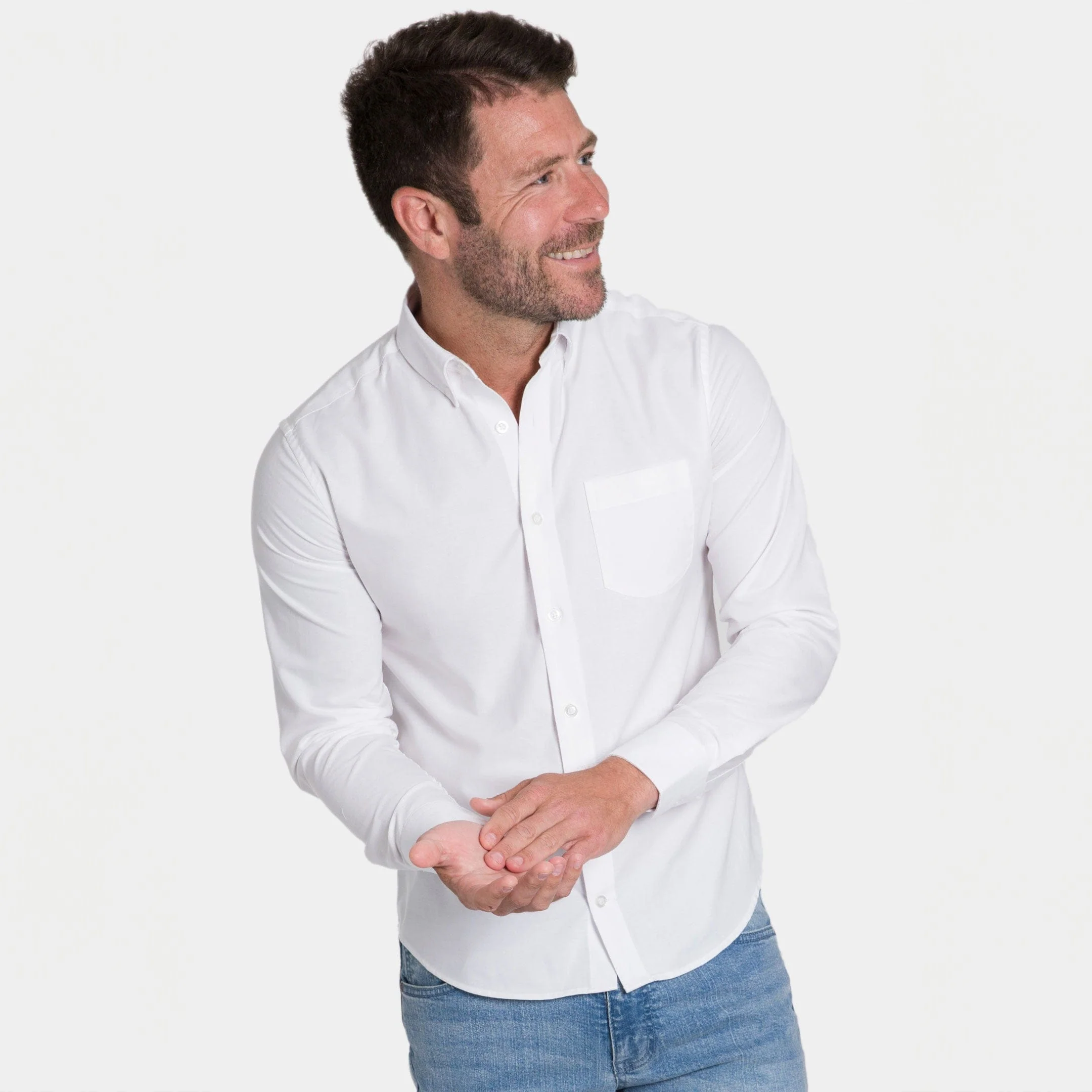 White Oxford Wrinkle Free Shirt - Image 6